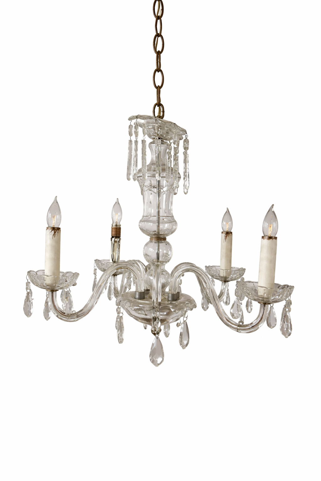 Vintage Crystal 5-Light Chandelier – 20" x 20"