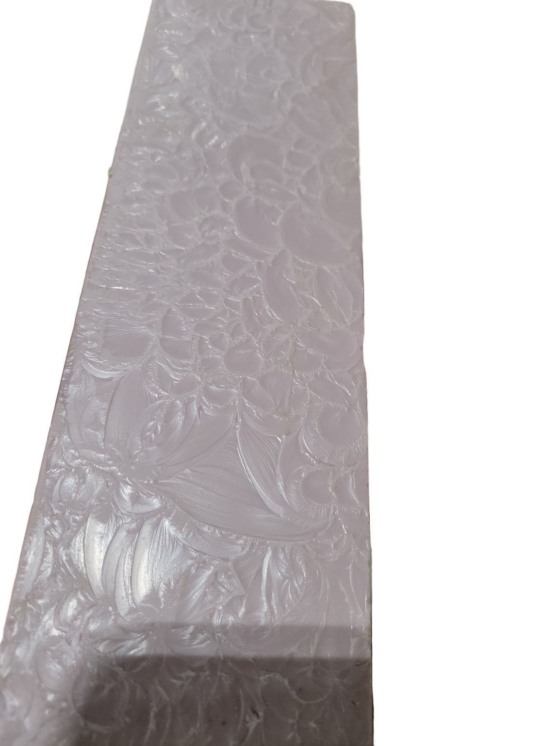 Lot of Vintage Vitrolite Glass Tiles – Mauve Pink with Floral & Smooth Finishes