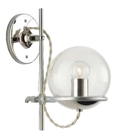 Orbit Sconce – Reproduction Industrial Adjustable Glass Globe Sconces (Set of 2)