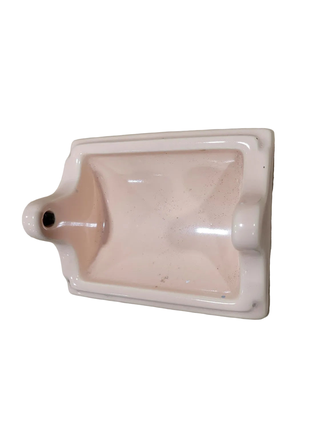 Vintage Pink Ceramic Wall-Mount Toilet Paper Holder – Mid-Century Bathroom Fixture