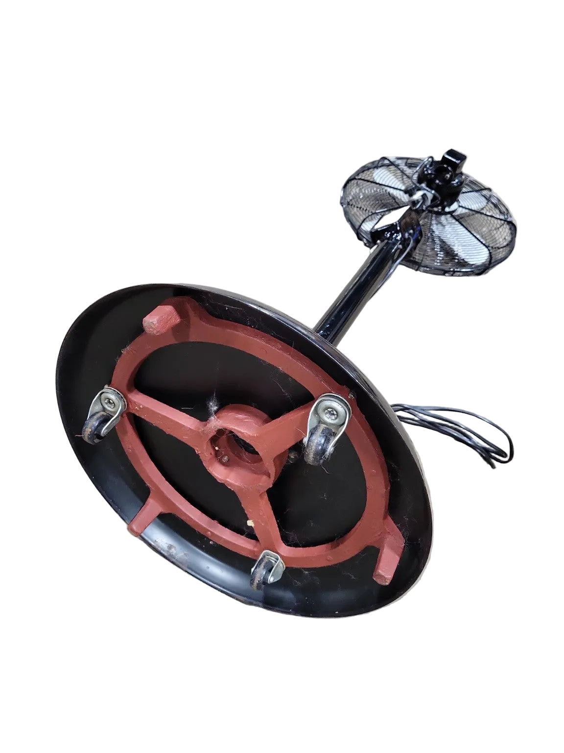 Vintage Cinni Industrial Pedestal Fan with Rolling Base