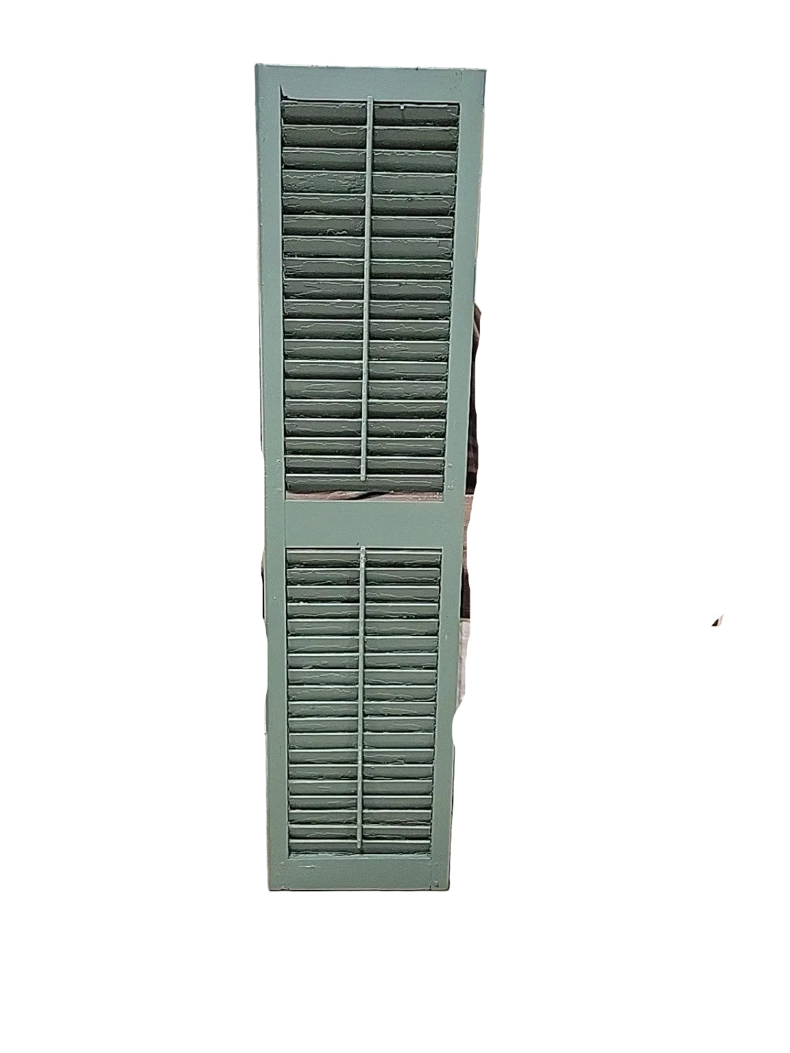 Vintage Green Adjustable Louver Wooden Shutter