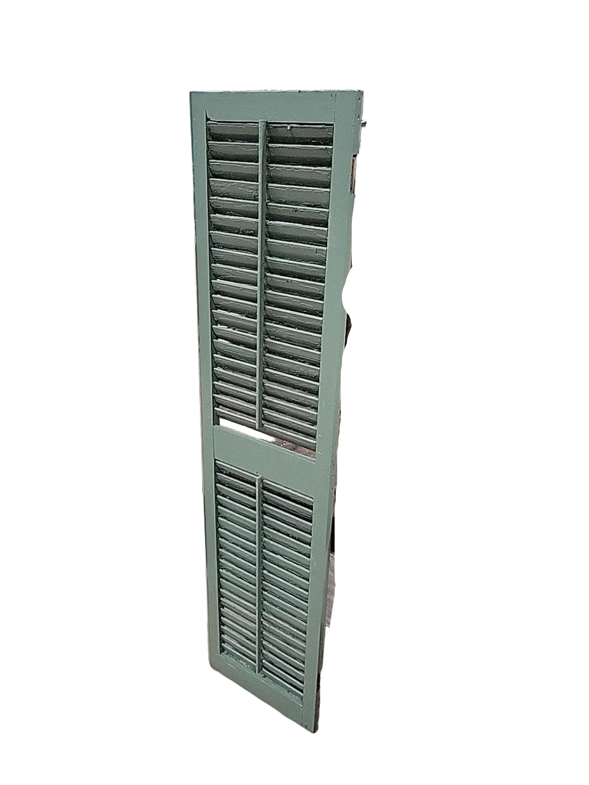 Vintage Green Adjustable Louver Wooden Shutter