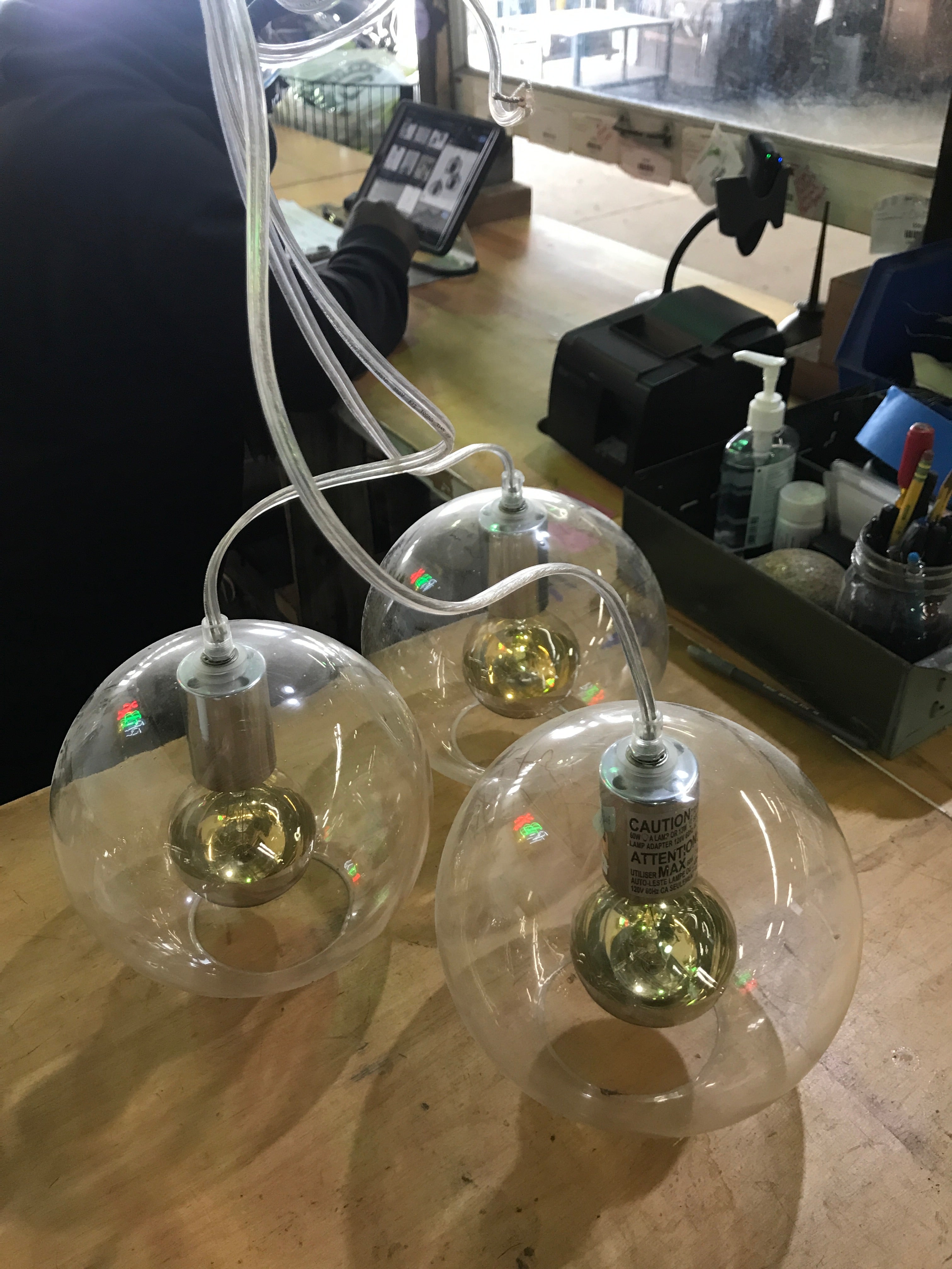 Glass 3 Globe Light Fixture