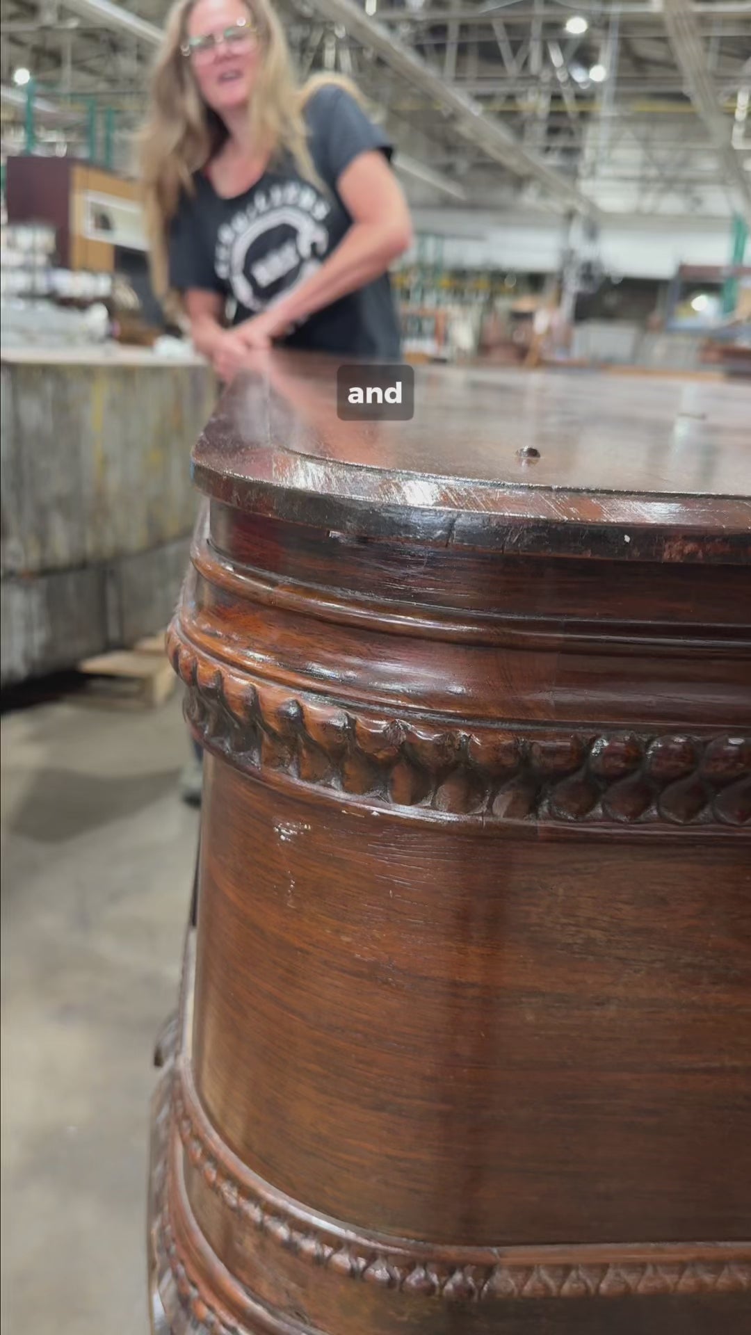 Load video: Repurposed Antique Square Piano Executive Desk<br>