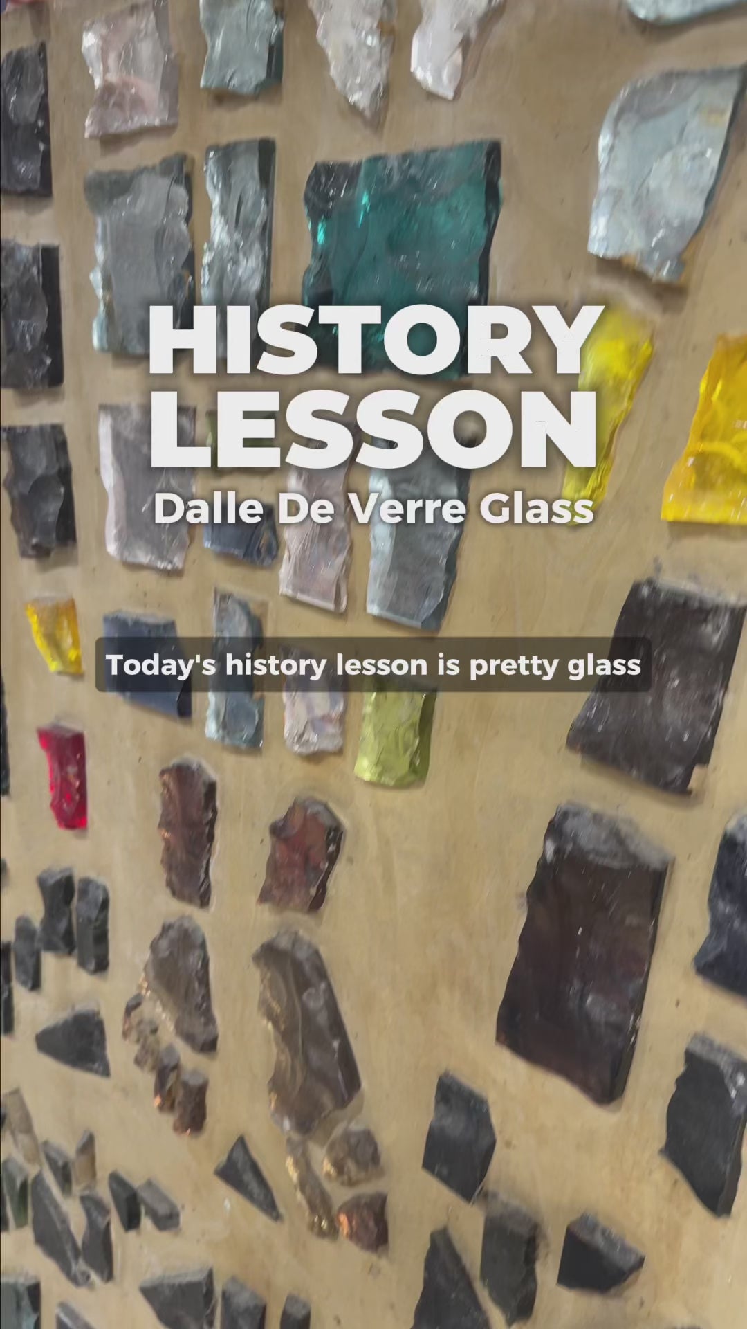 Load video: Monumental Mid-Century Dalle de Verre Church Glass