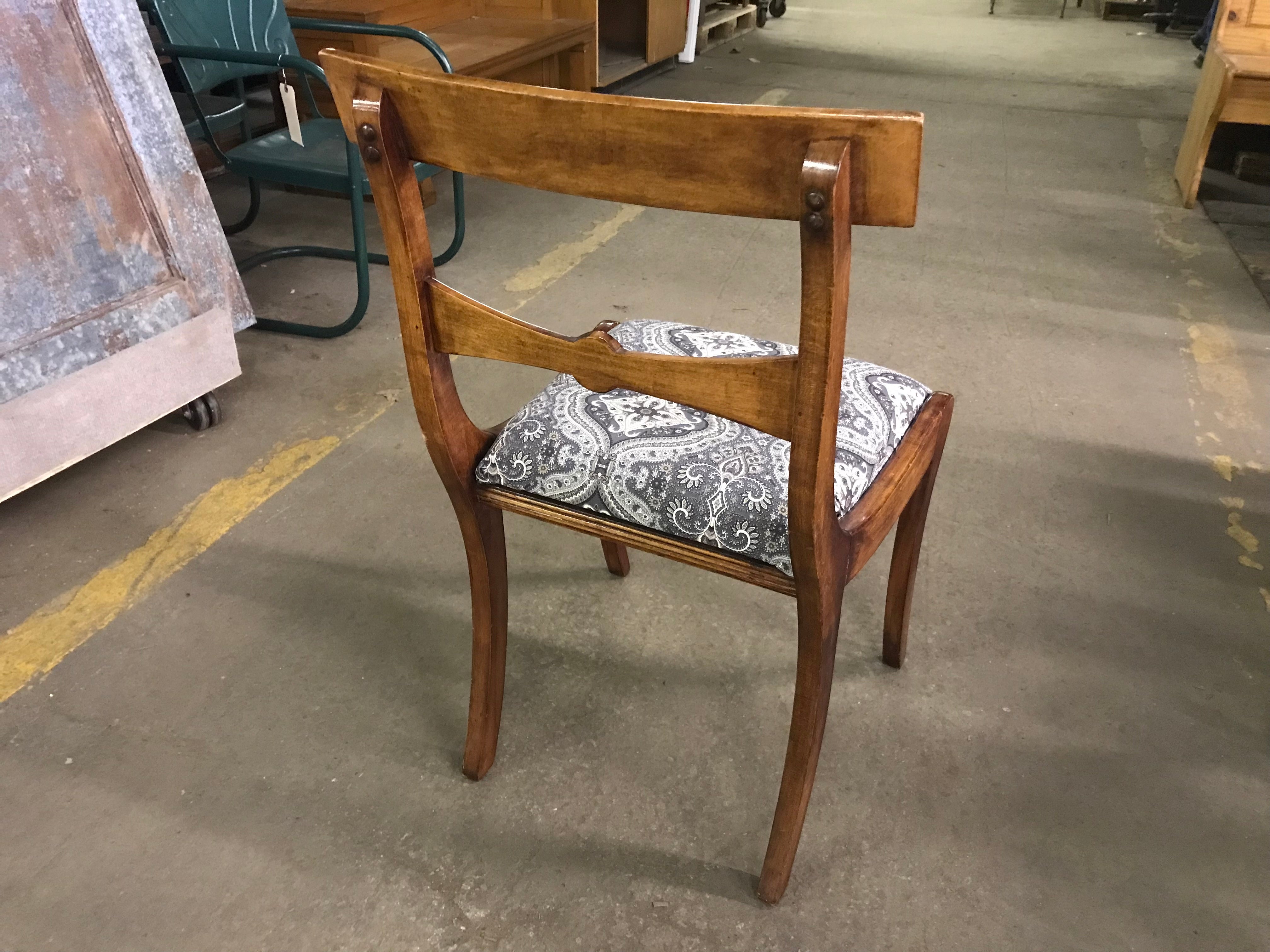 Set of 4 Upholstered Seat Wooden Dining Chairs