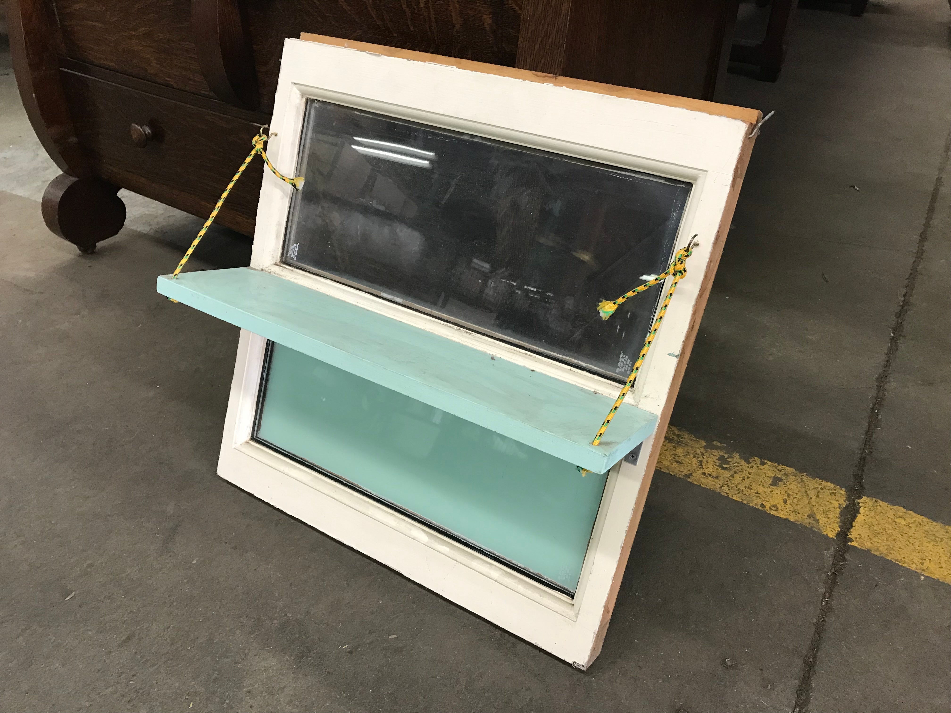 Repurposed Window Shelf