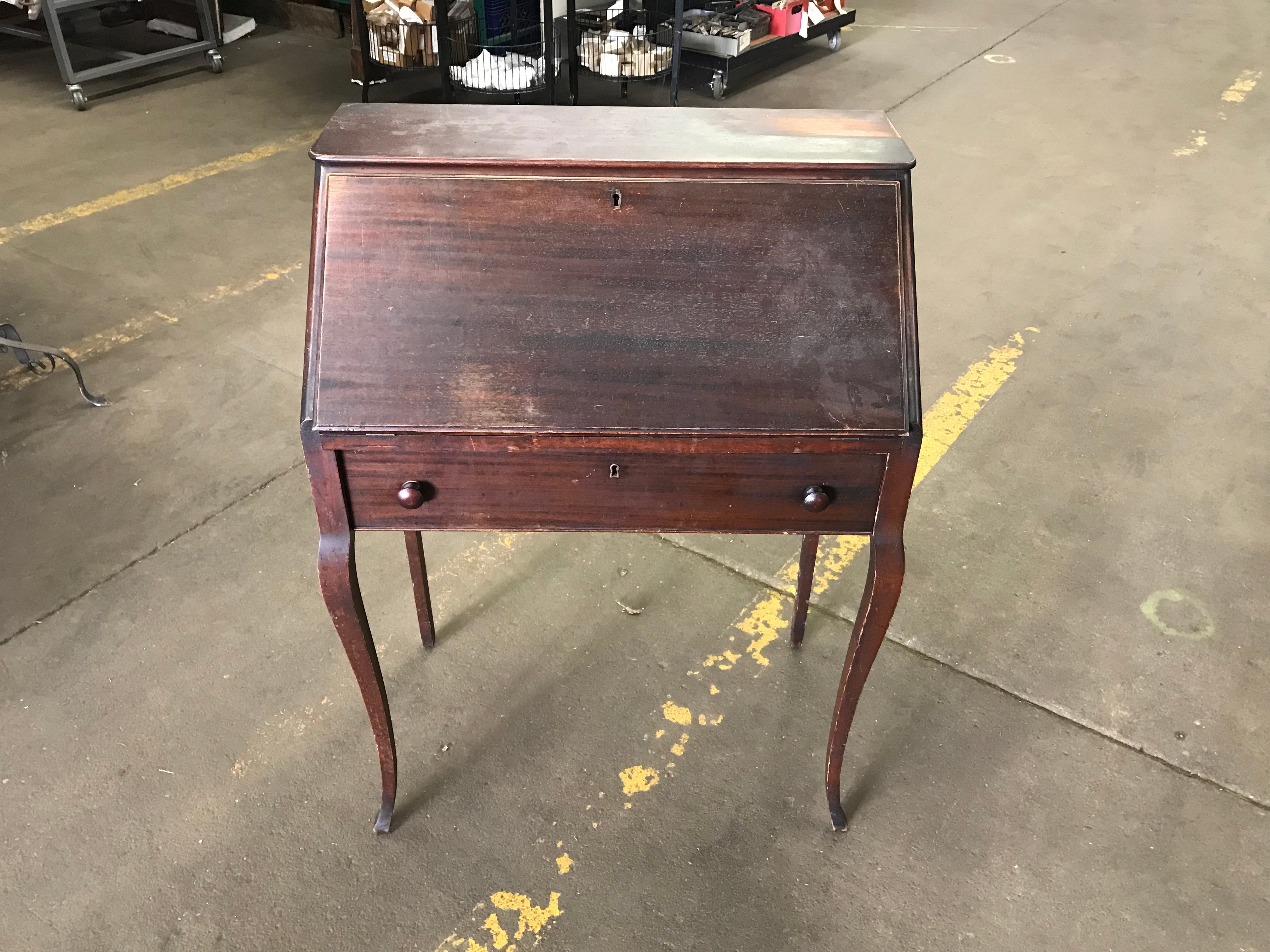 Wooden Sloped Secretary Desk