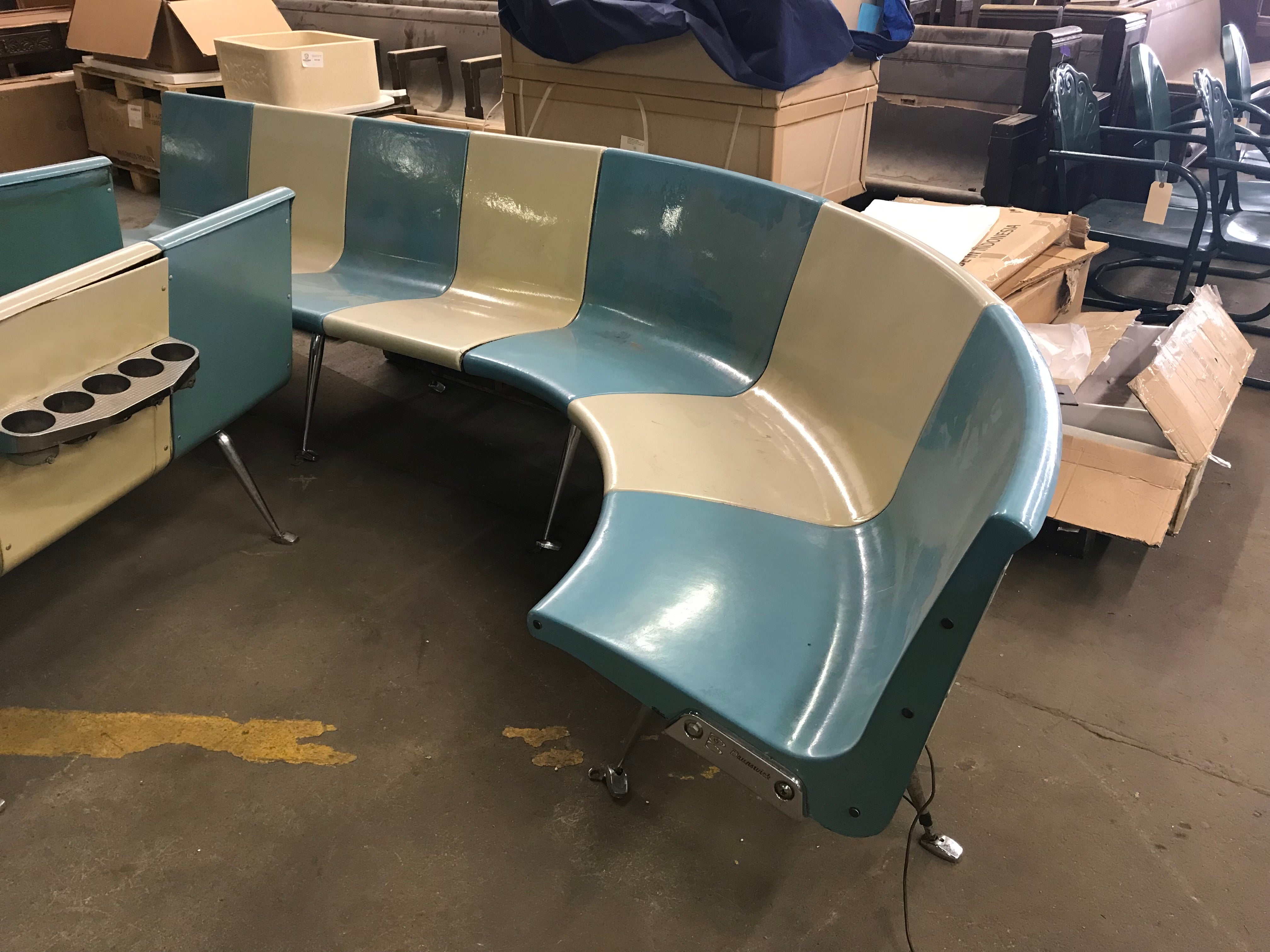 Ten Foot Brunswick Curved Bowling Bench