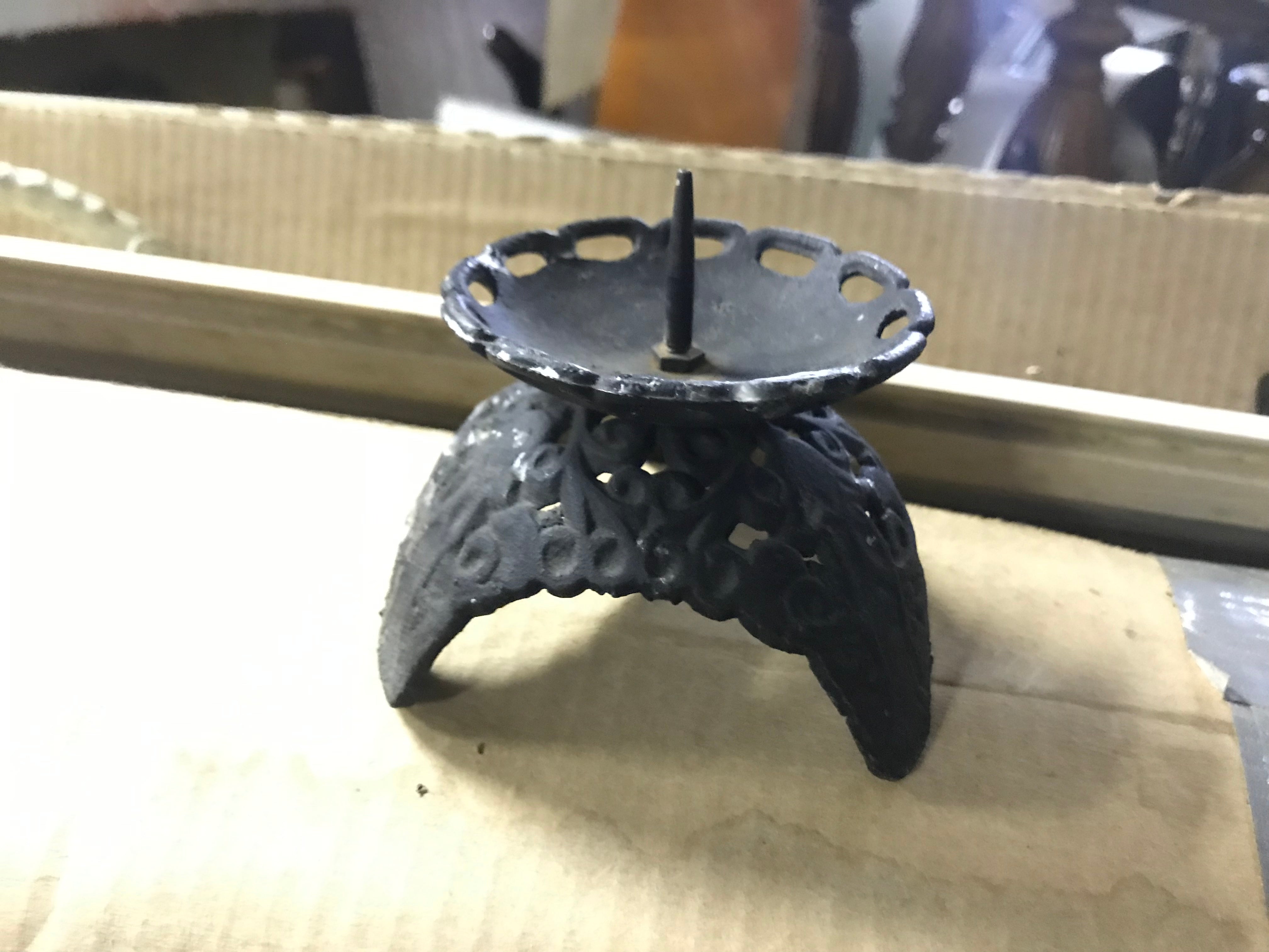 Vintage Cast Iron Candlestick Holder
