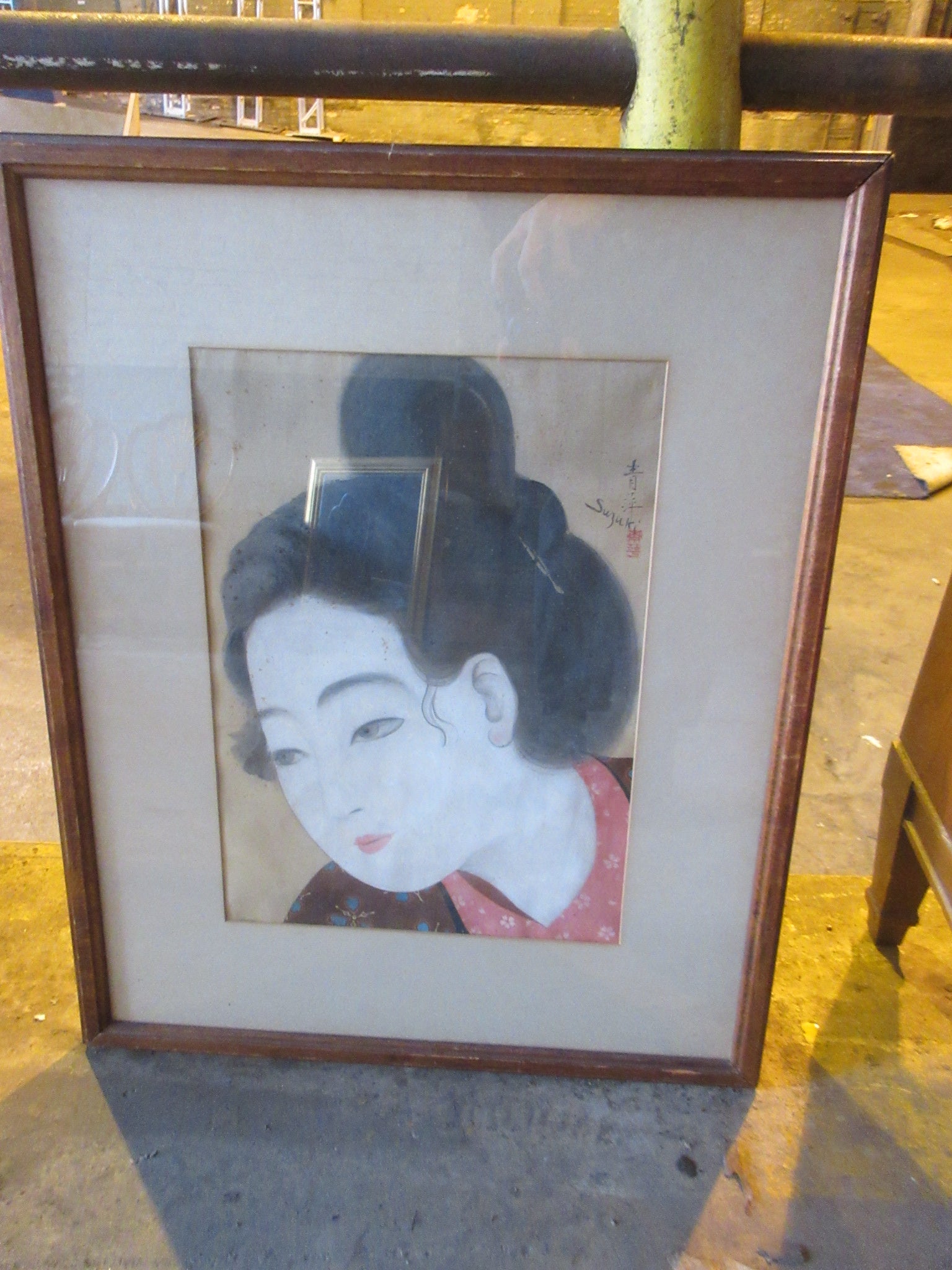 Suzuki Framed Silk Print