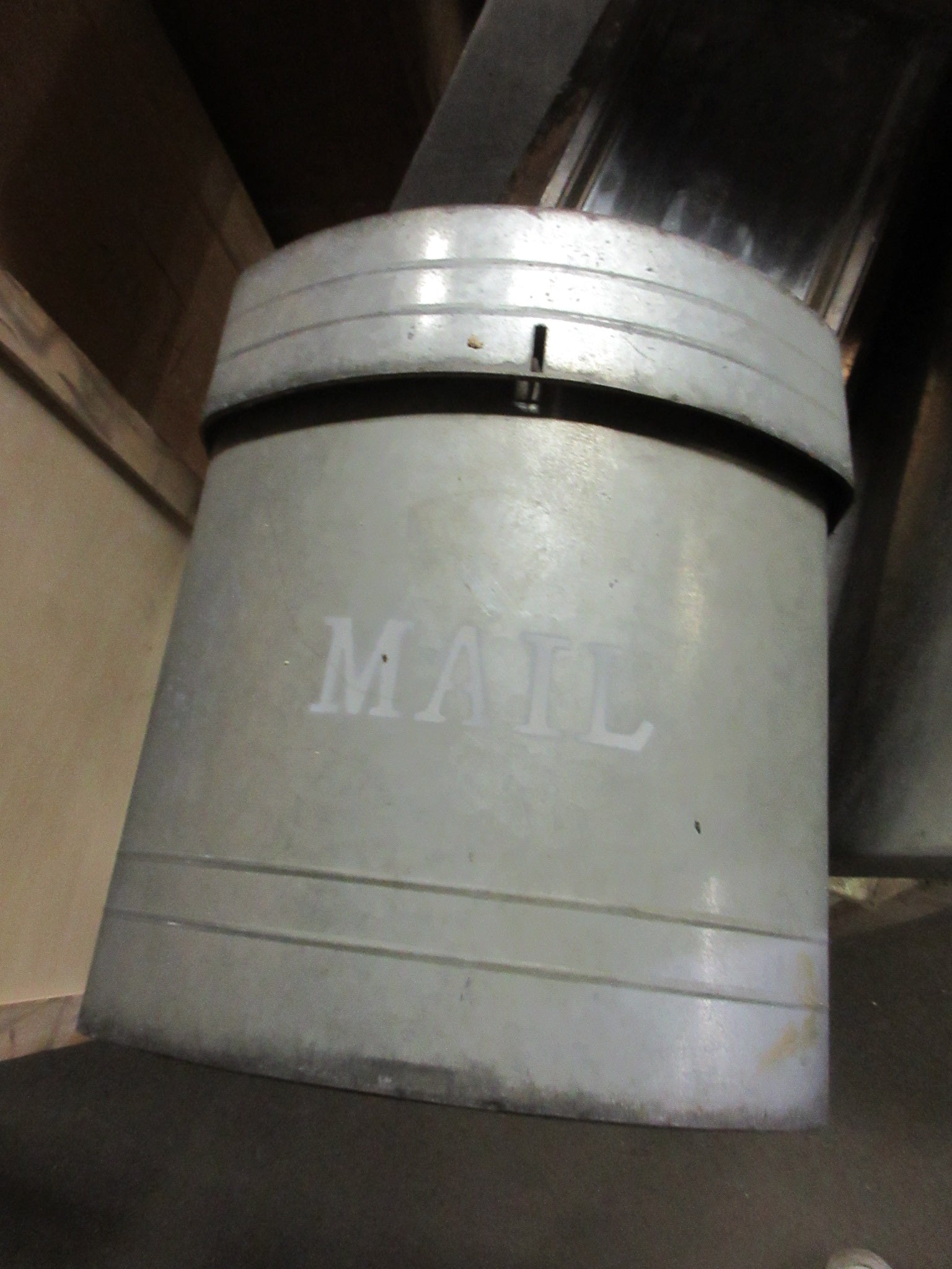 Vintage Metal Lidded Mailbox