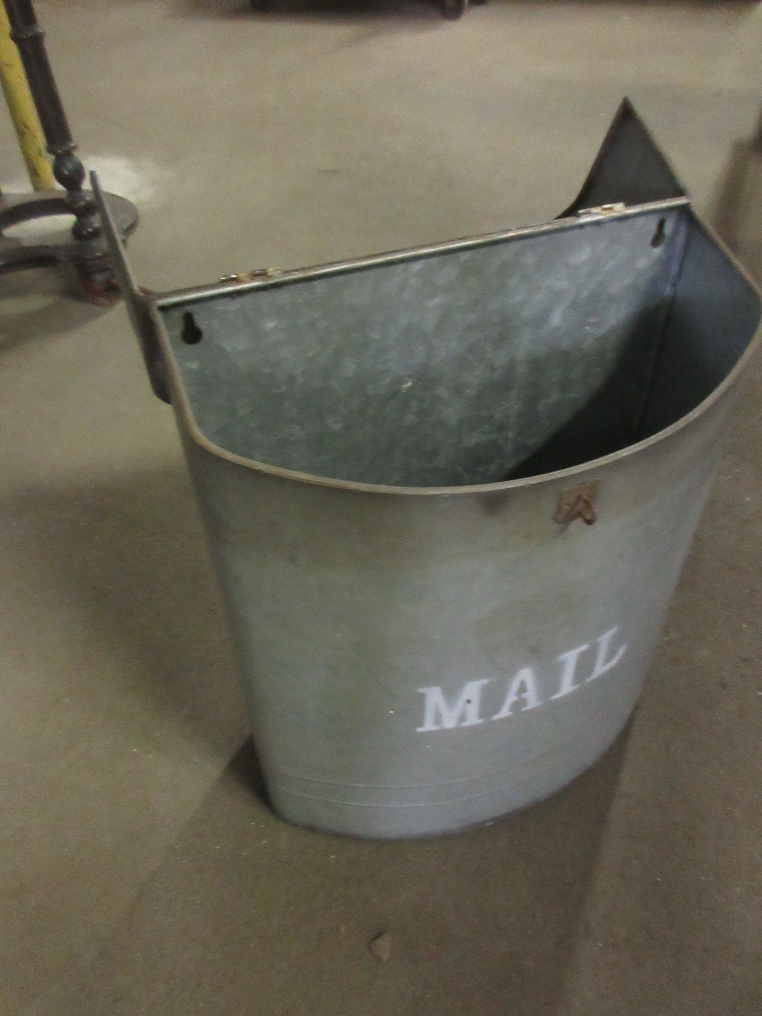 Vintage Metal Lidded Mailbox