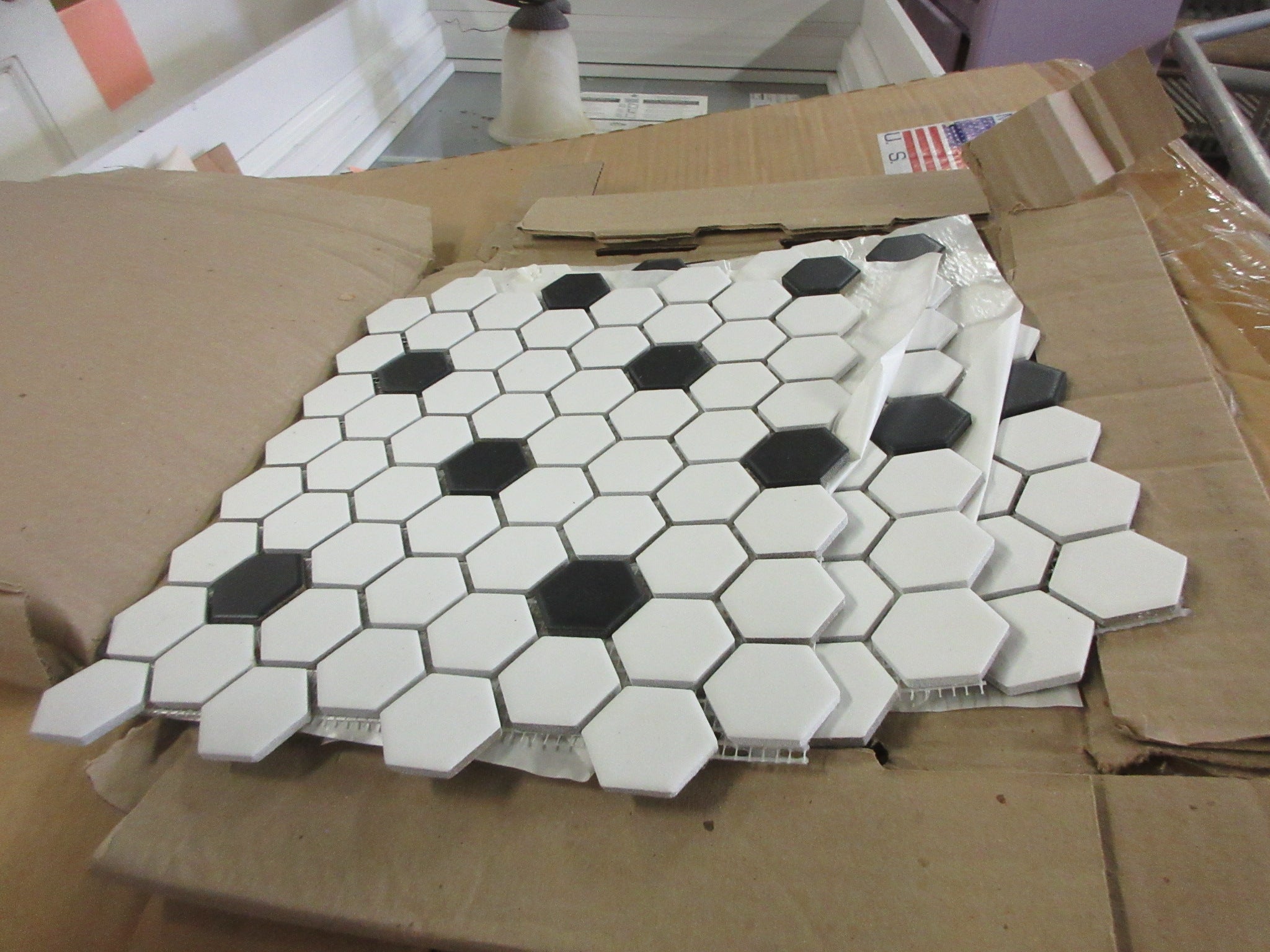Lot of Hexagonal Mosaic Tile