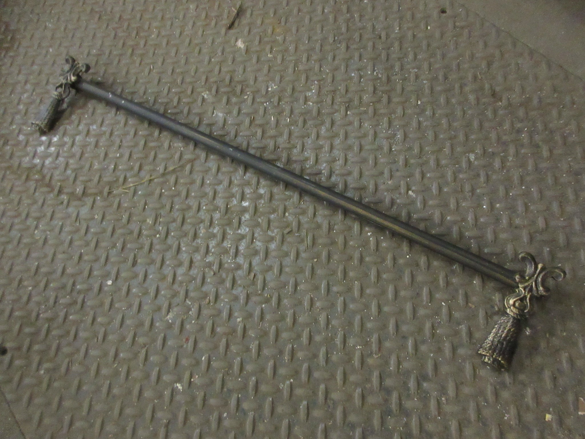 Heavy Metal Tapestry Rod with Tassel Finials