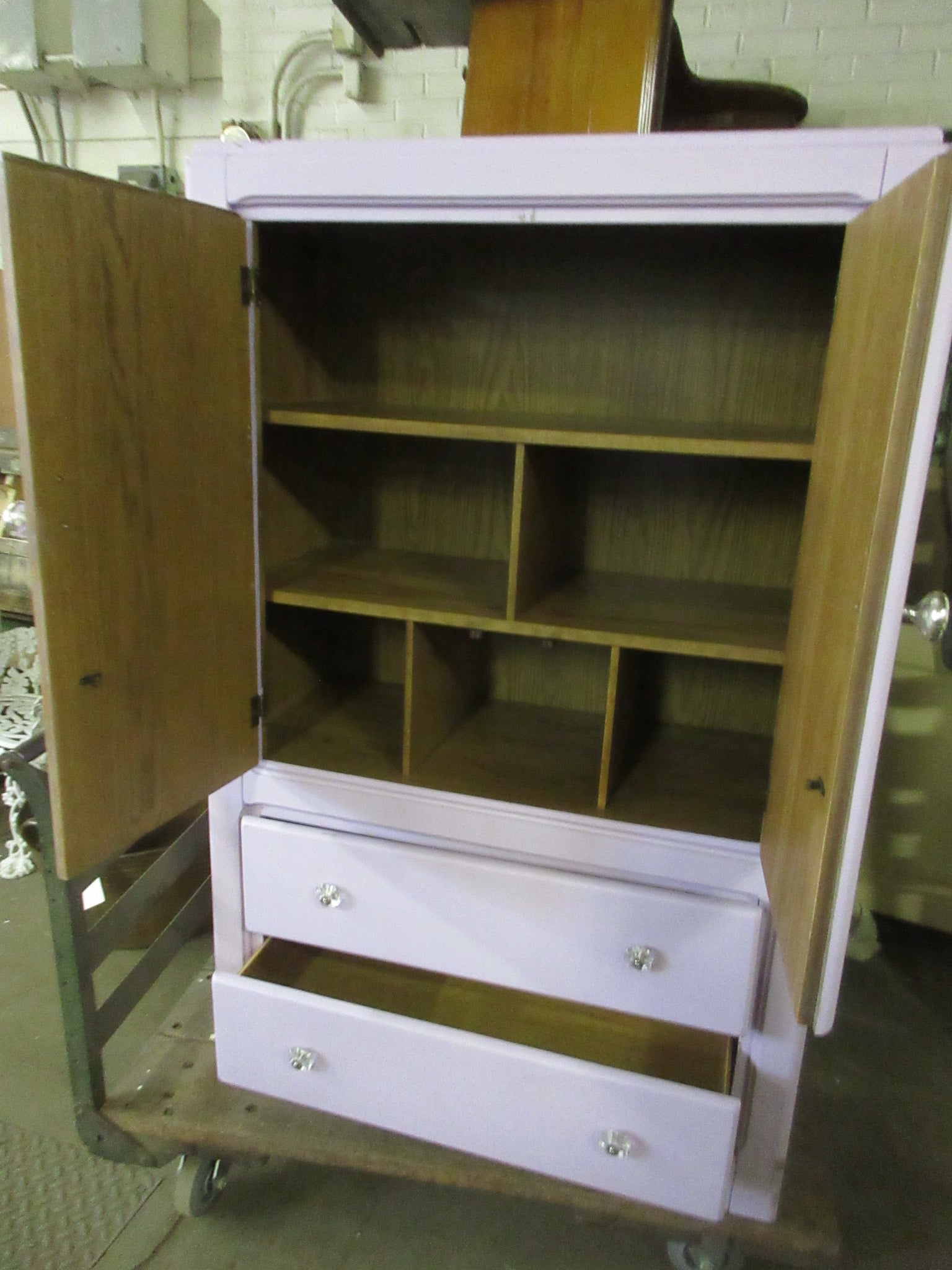 Purple Painted Armoire