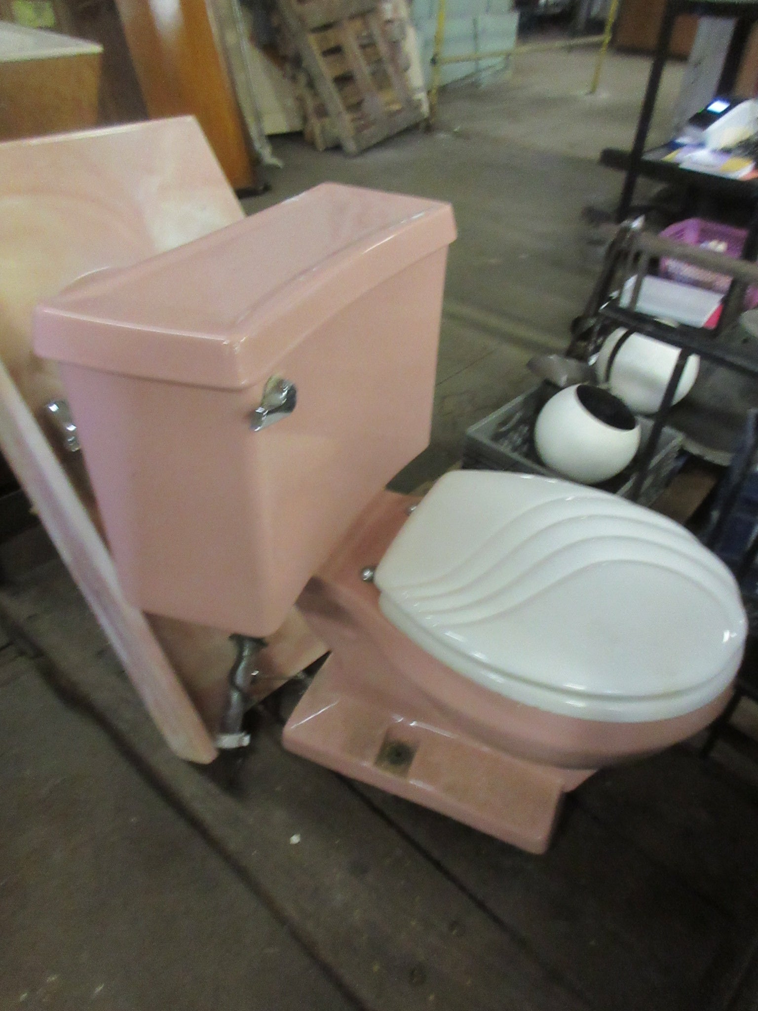 Vintage Pink Toilet