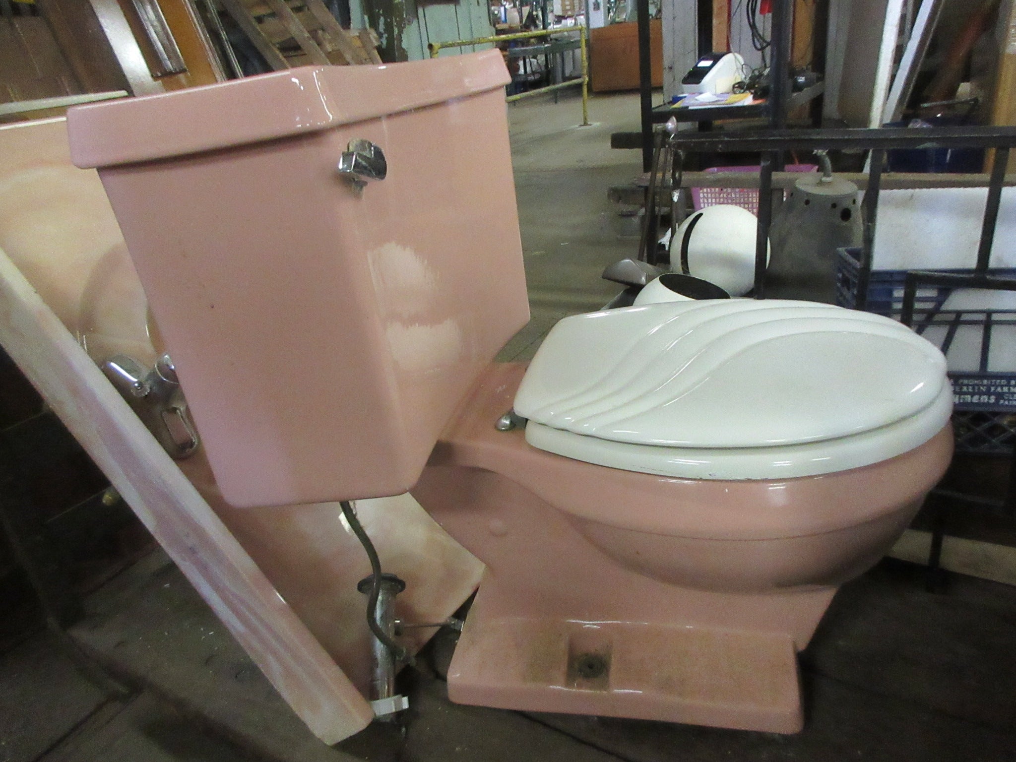 Vintage Pink Toilet