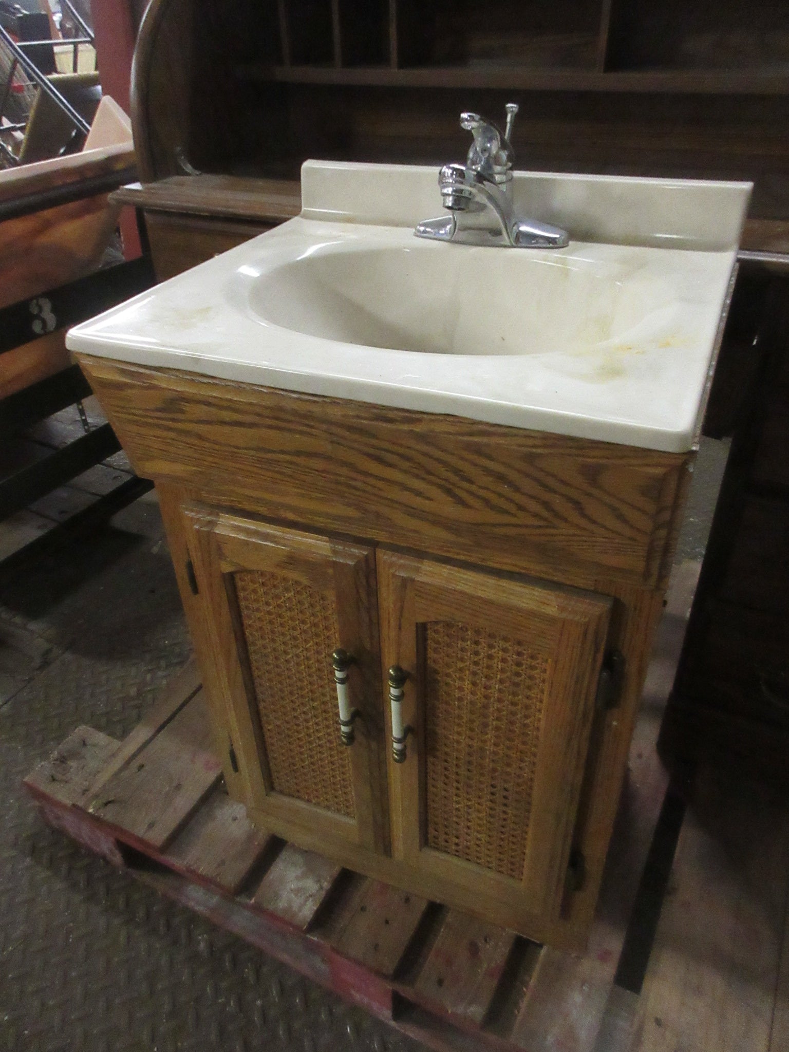 Freestanding Vanity Cabinet with Sink Top