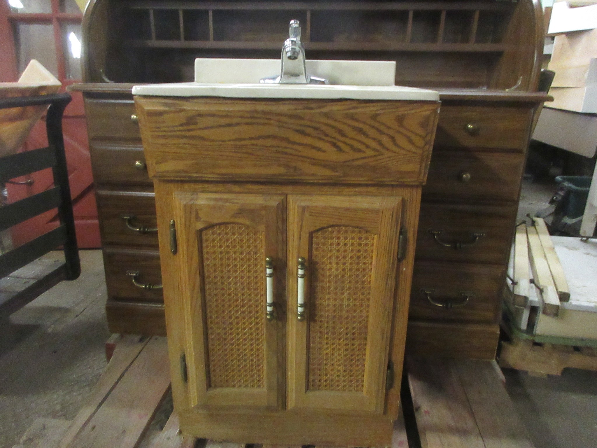 Freestanding Vanity Cabinet with Sink Top