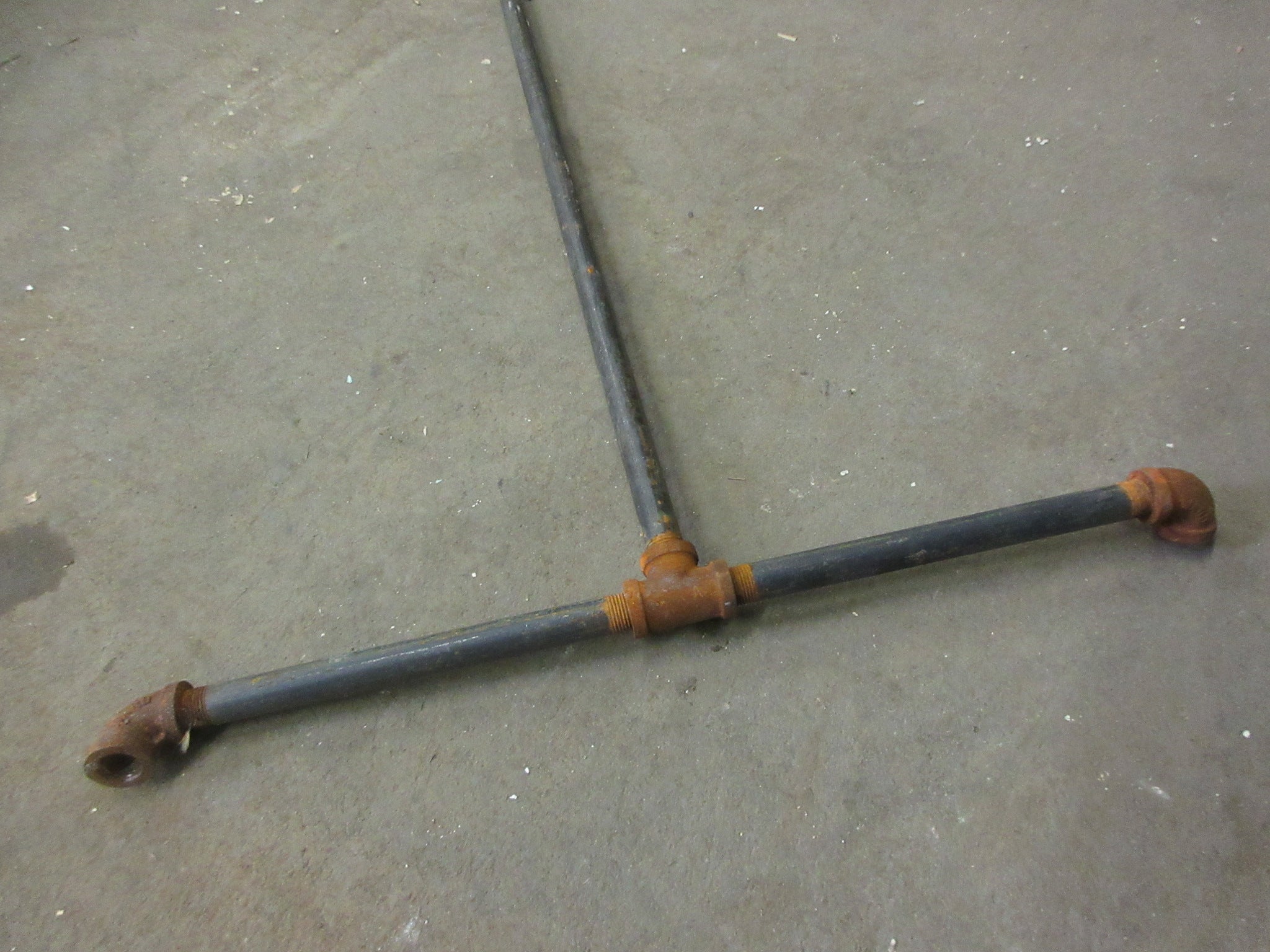 Pair of Industrial Pipe Shelving Ends