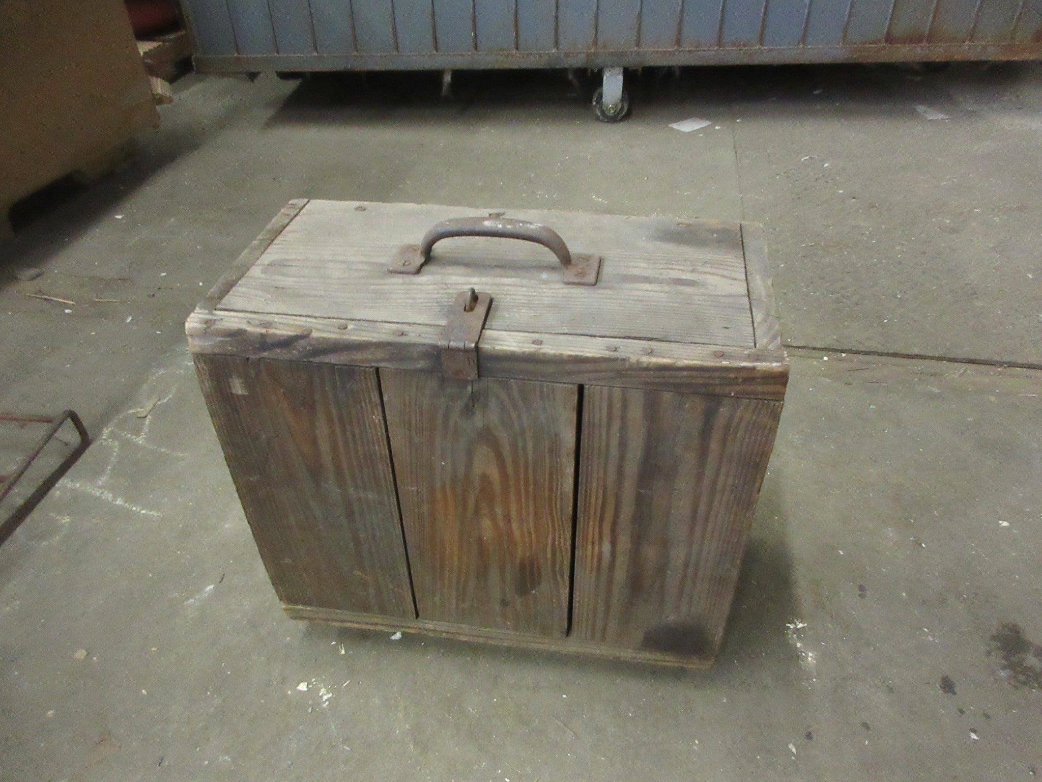 Antique Wooden Case on Wheels