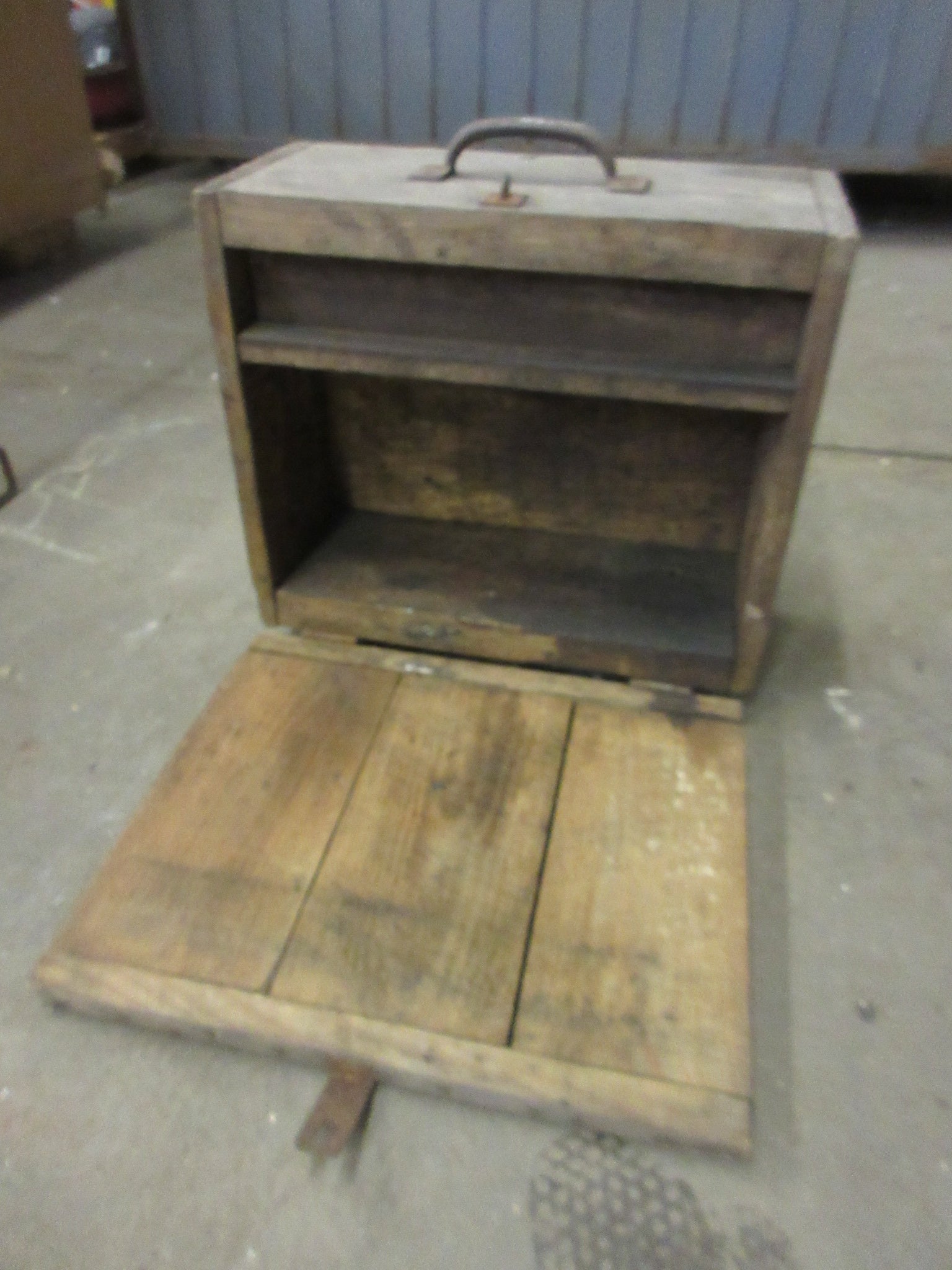 Antique Wooden Case on Wheels