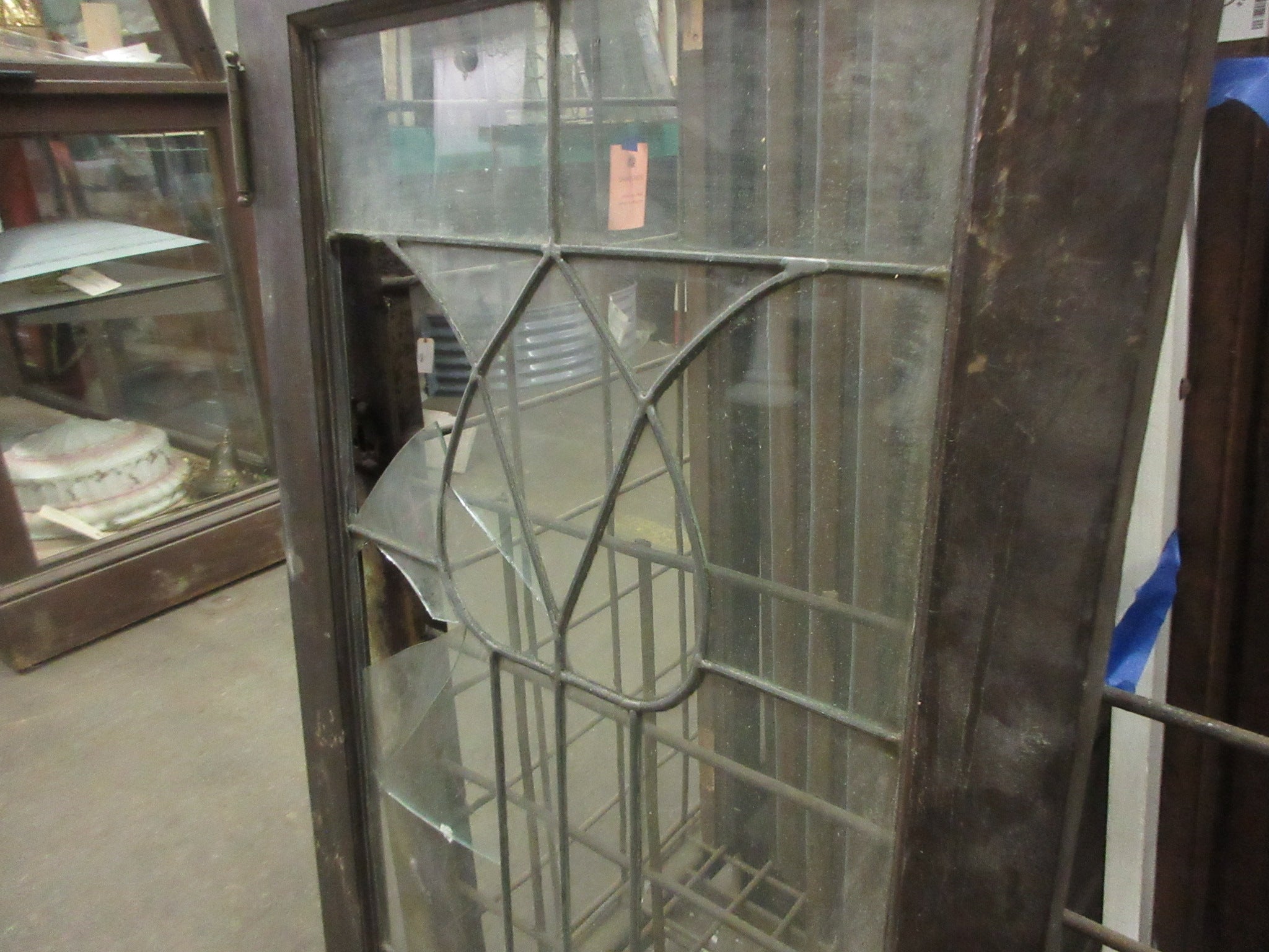 Leaded Glass Cabinet Door (As Is)