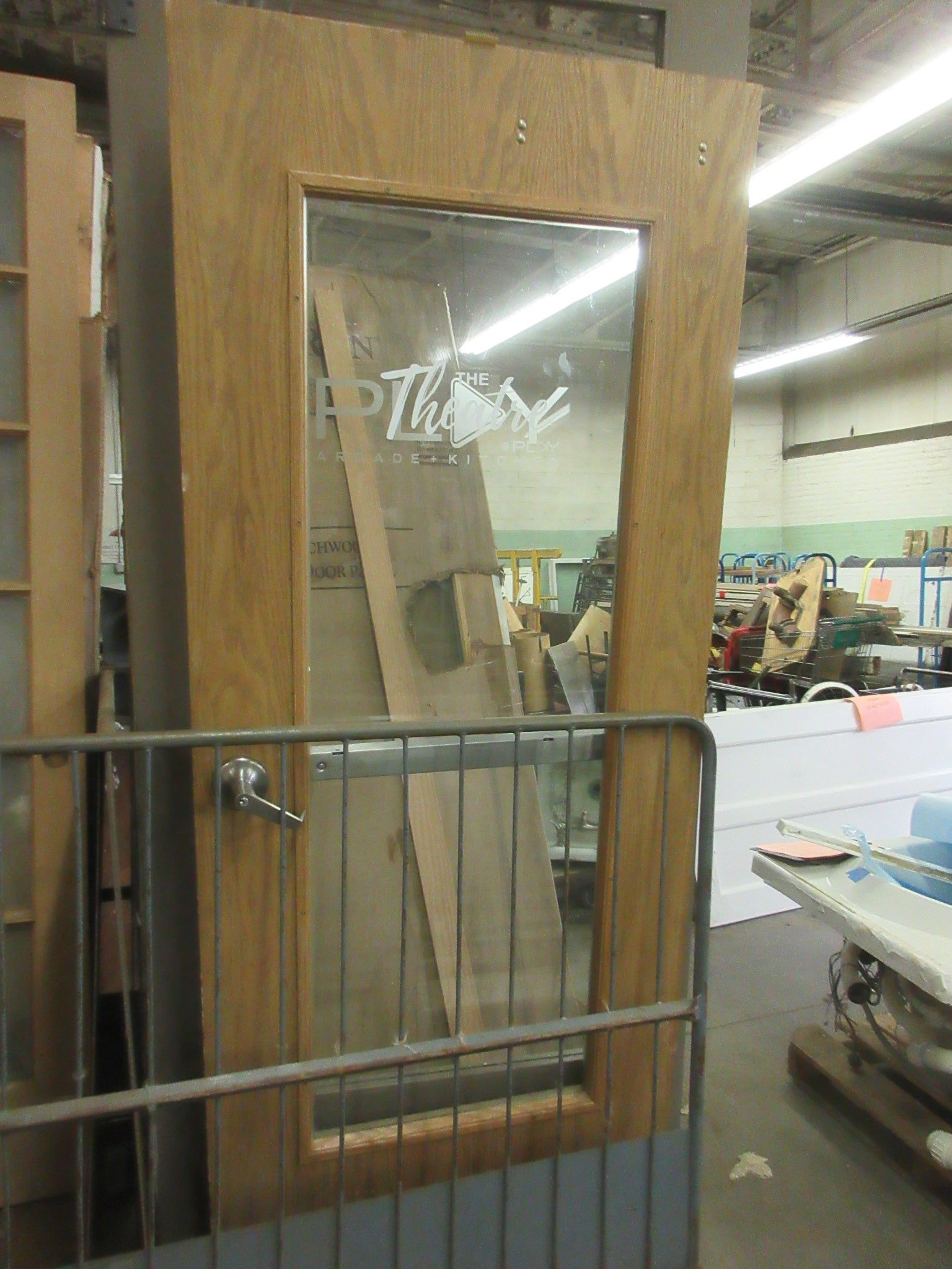 Full Glass Wood Frame Door