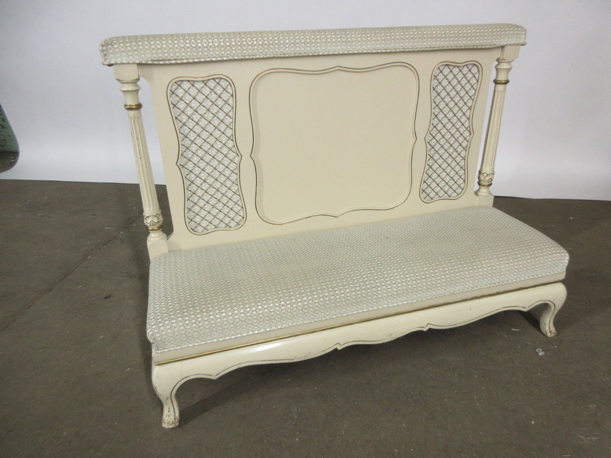 Blond Wood with Gold Trim Prayer Kneeler