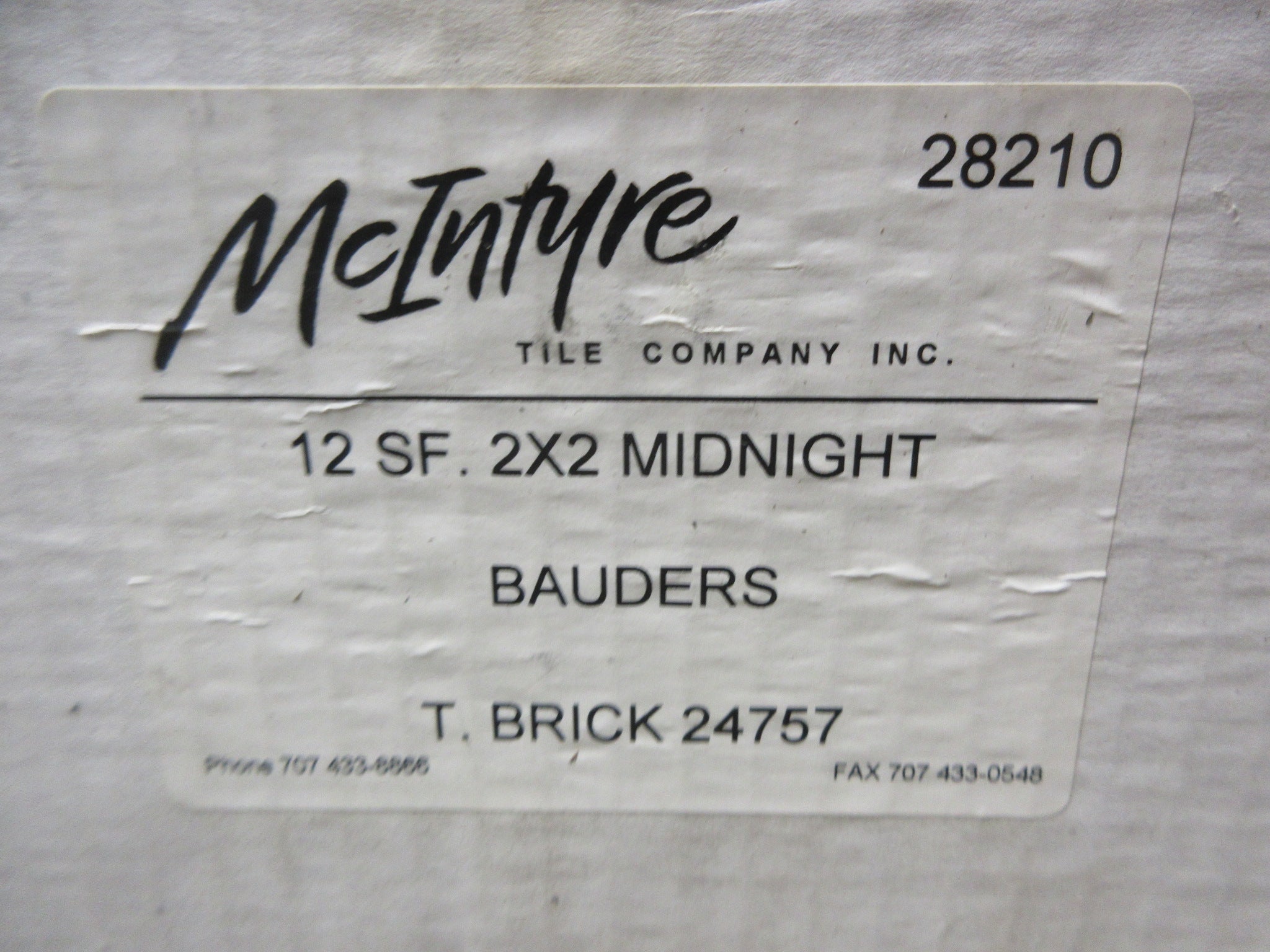 McIntyre Midnight 2x2 Tile (~12 SQ FT)
