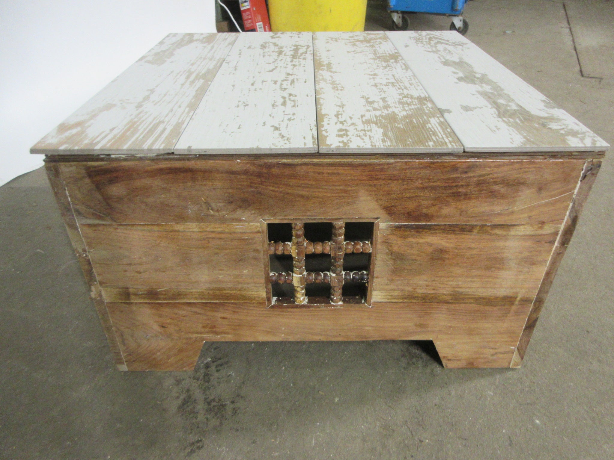Repurposed Wooden Table with Tile Top
