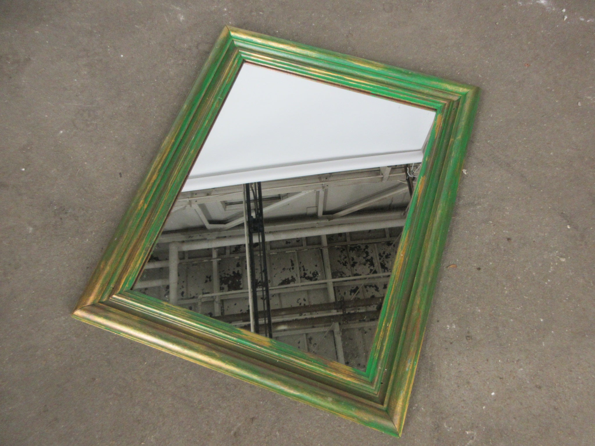 Green and Gold Wall Mirror