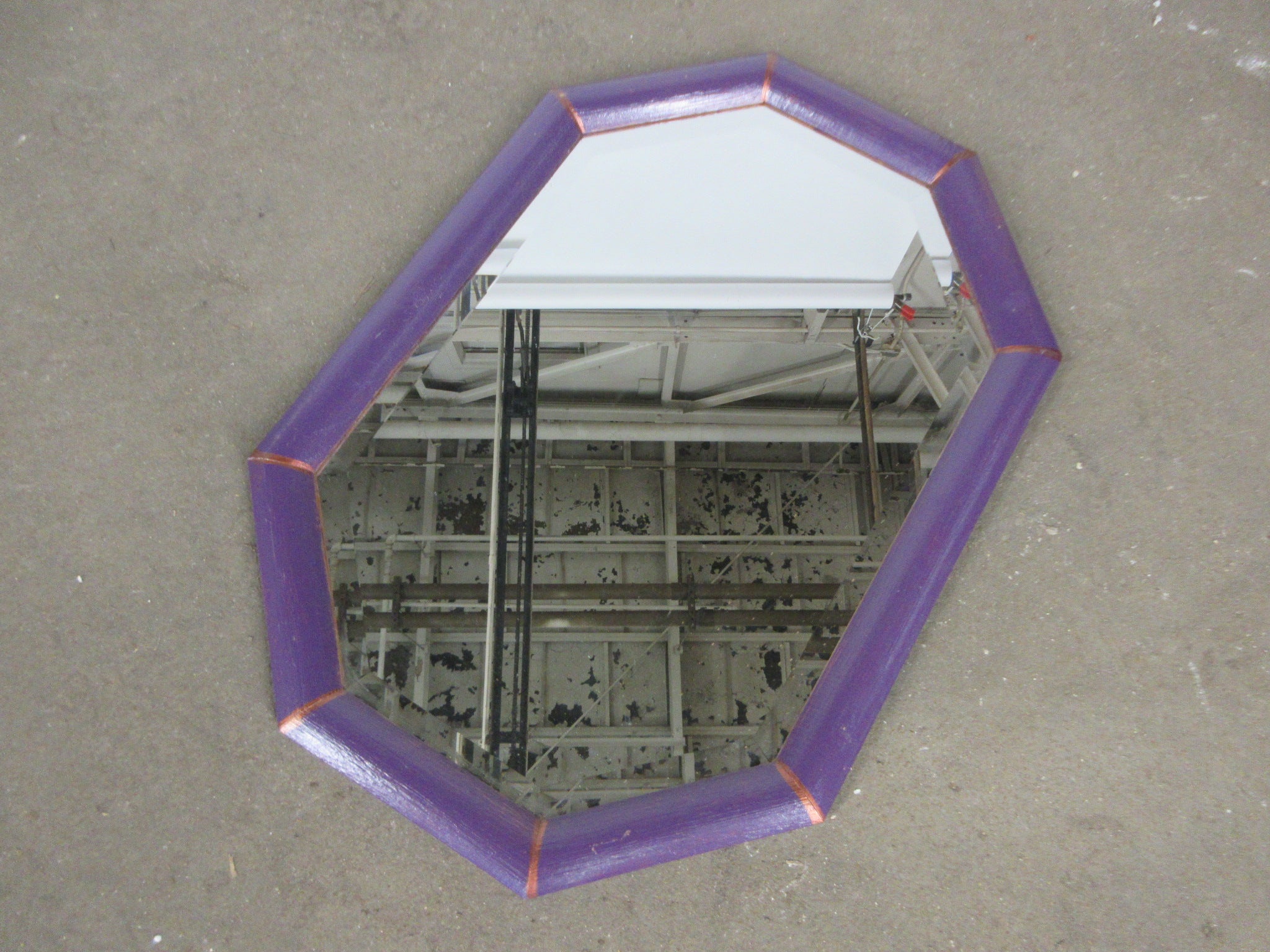 Purple Painted Wall Mirror