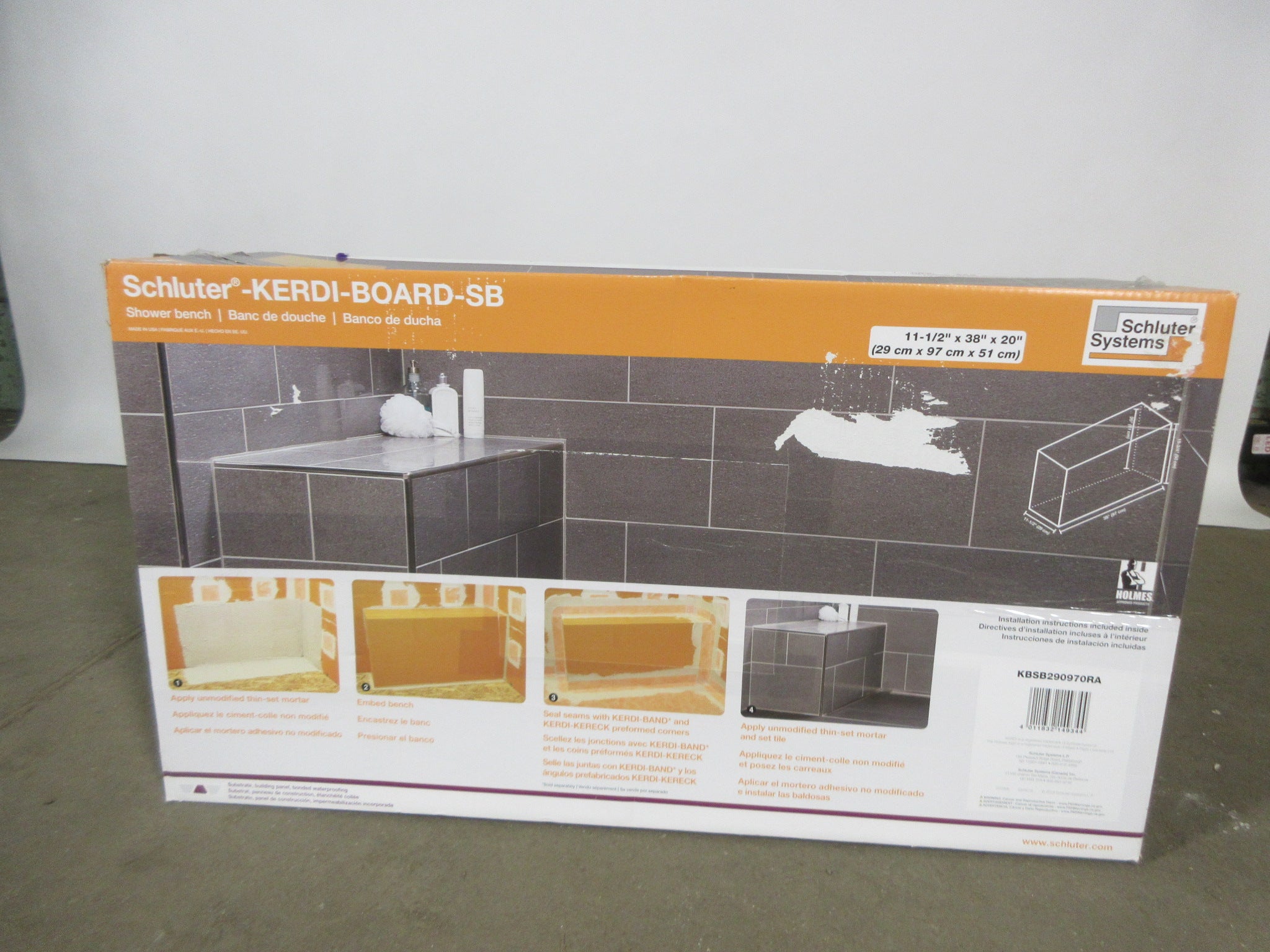 Schluter Kerdi Board 38" Bench