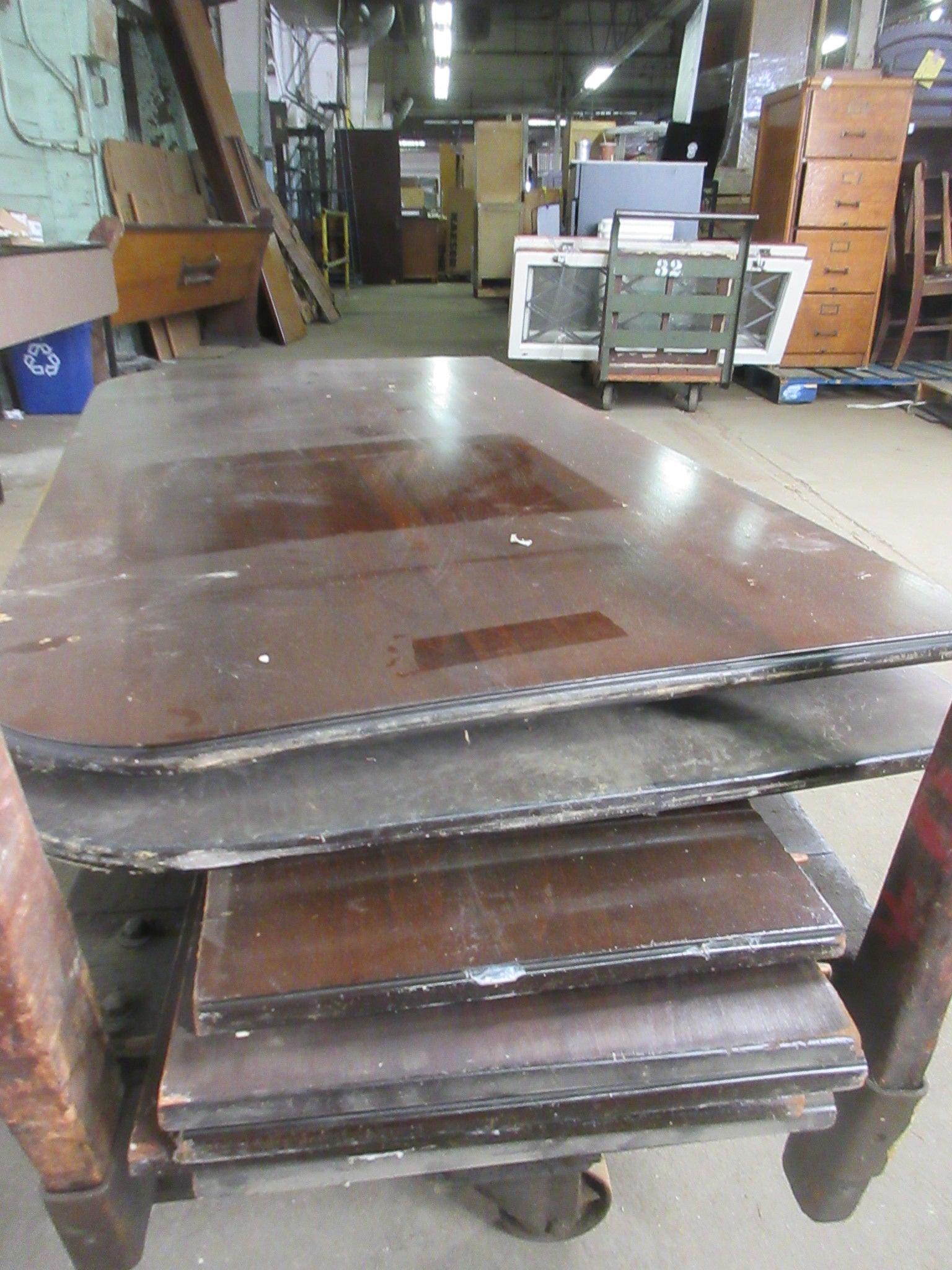 Mahogany 10' Table Top with Leaves (No Base)