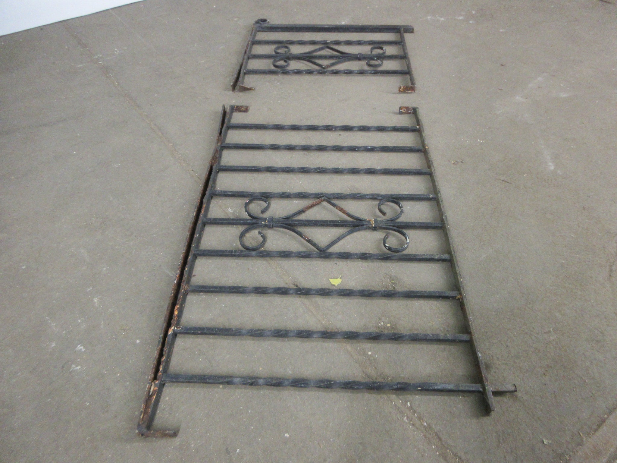 Wrought Iron Railing (Two Pieces)