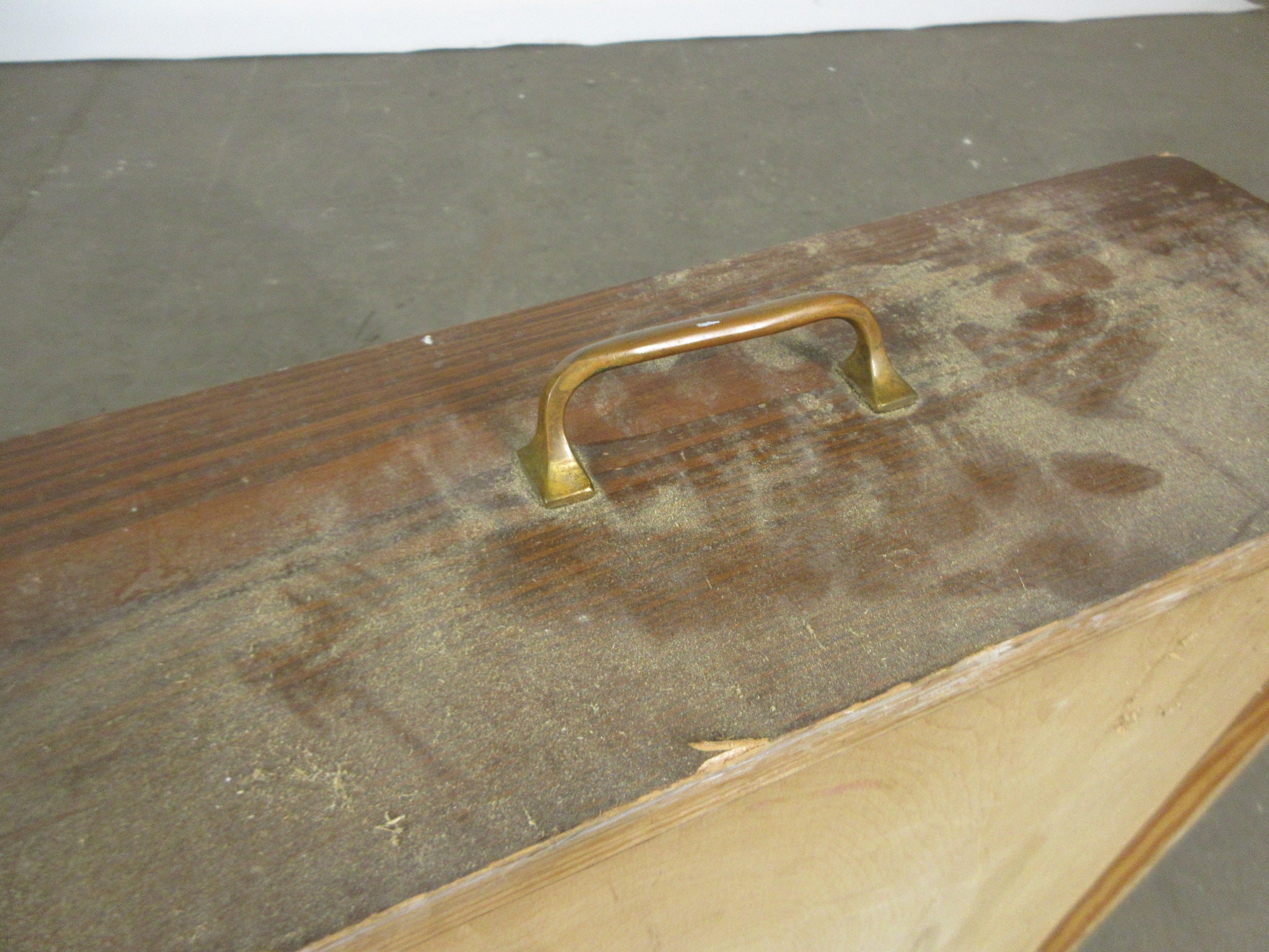 Wooden Drawer with Brass Pull
