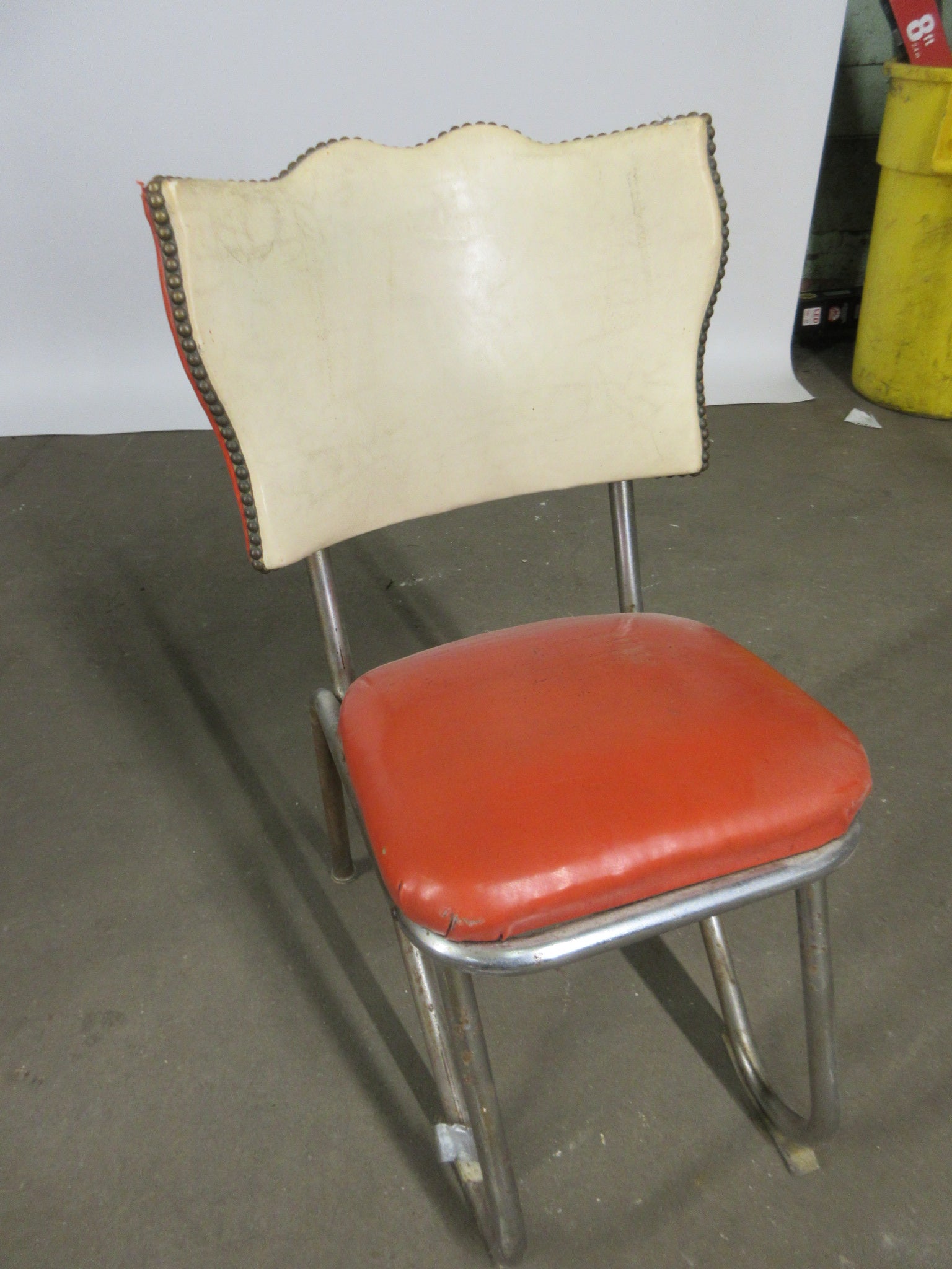 Nail Head Trim Vinyl Dining Chair