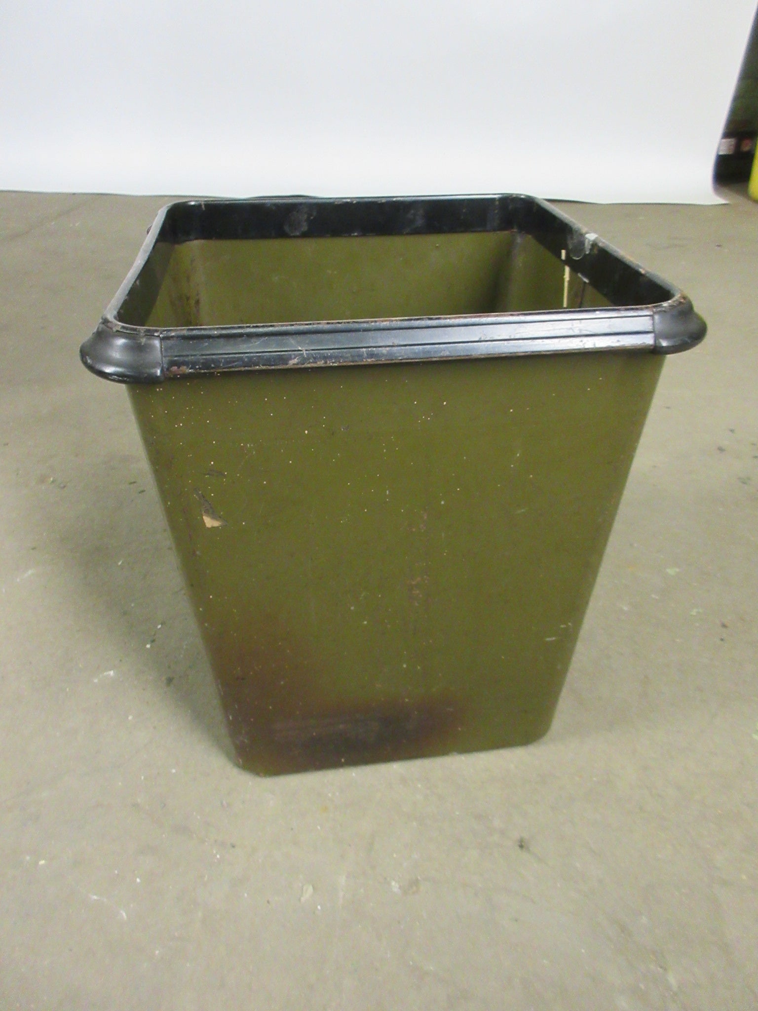 Antique Dan-Dee Green Metal Trashcan