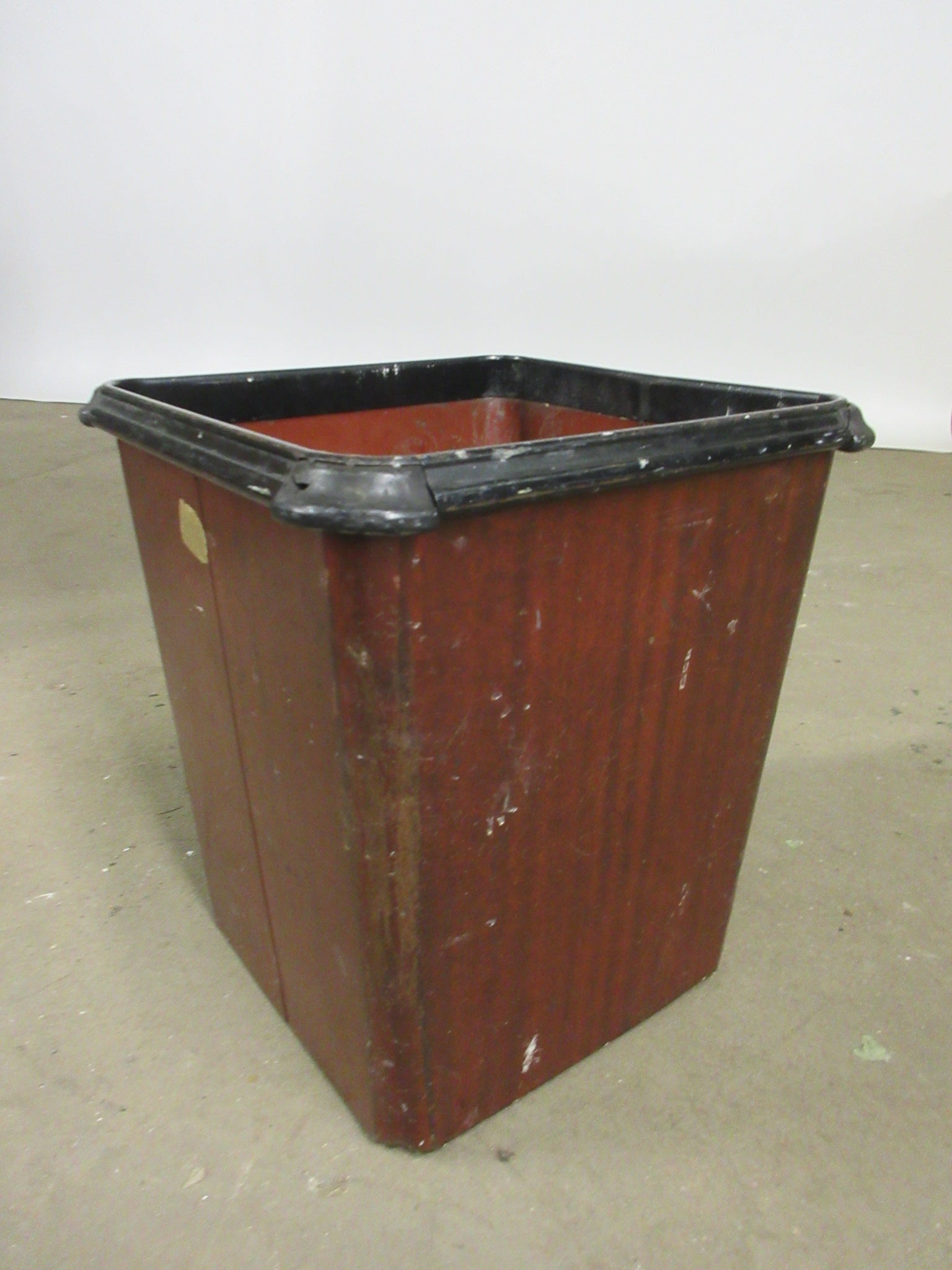 Antique Dan-Dee Brown Metal Trashcan