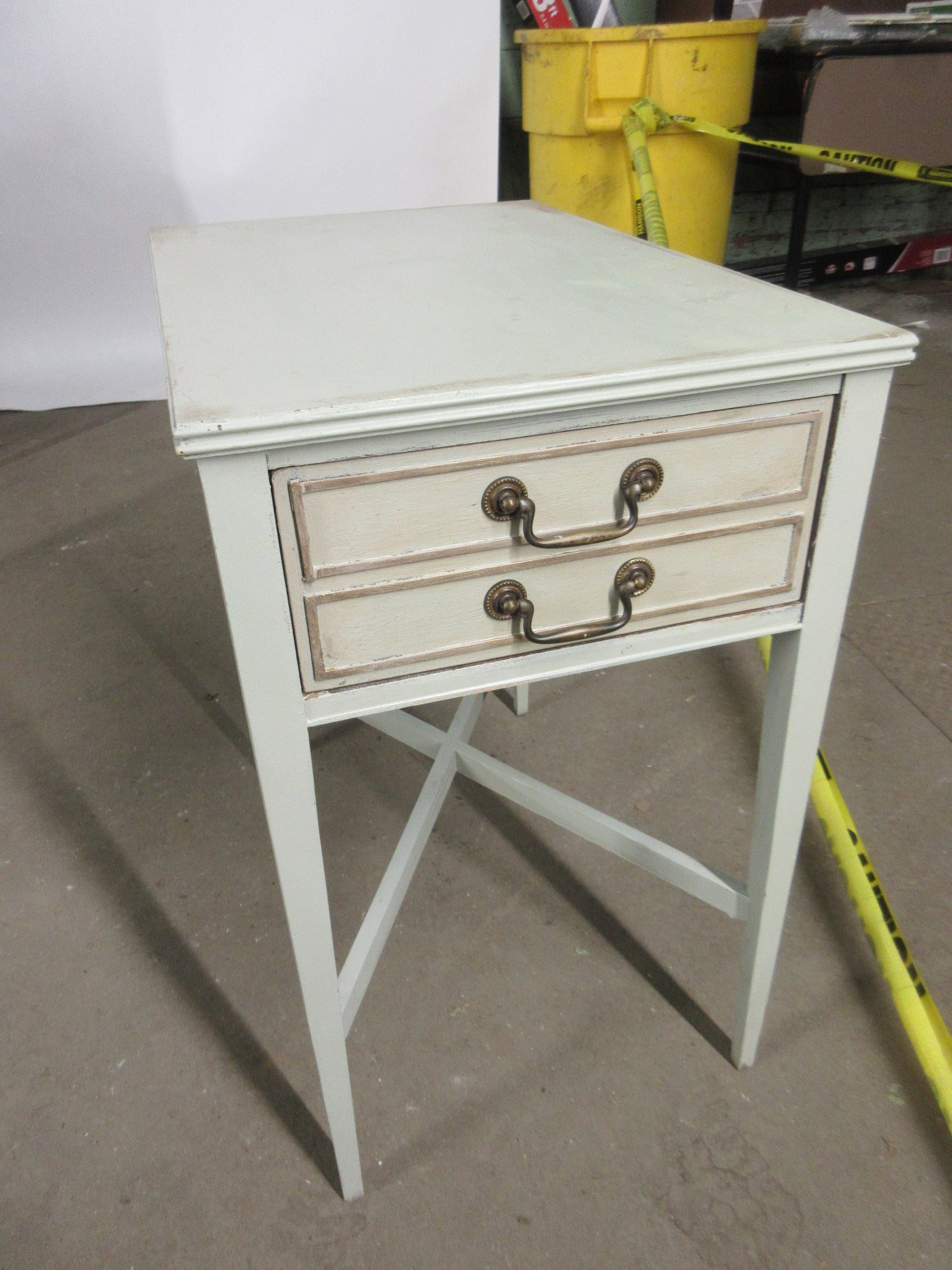 Grey Side Table with Drawer