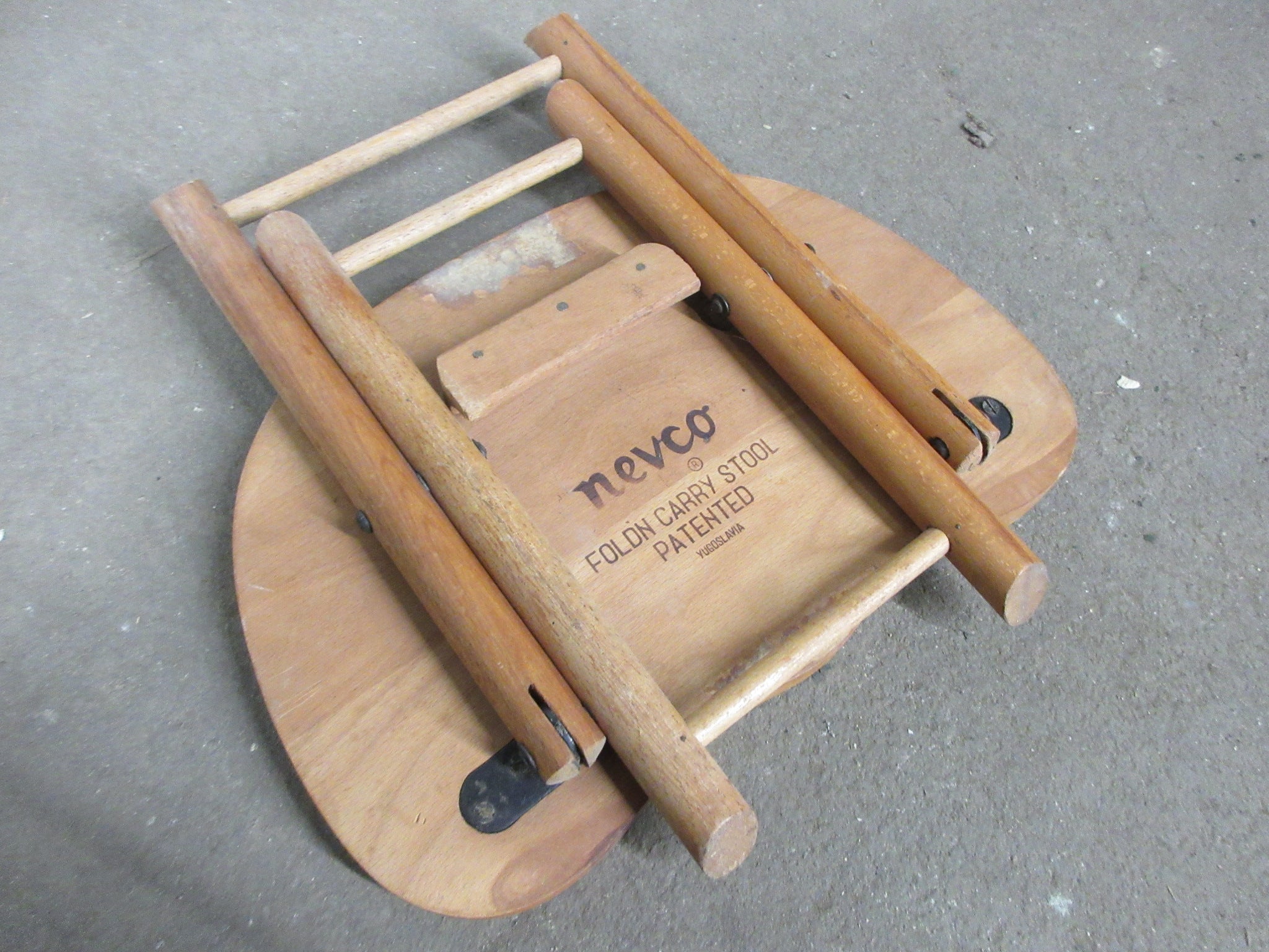 Nevco Folding Wooden Stool