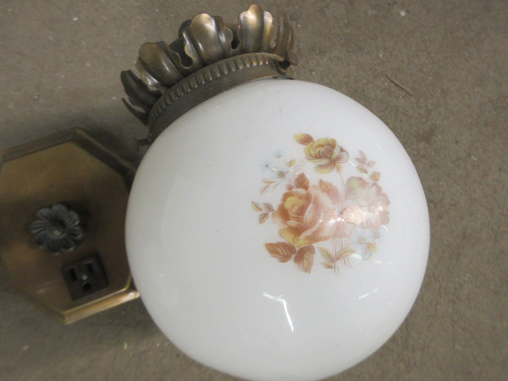 Vintage Wall Mount Two Globe Light Fixture