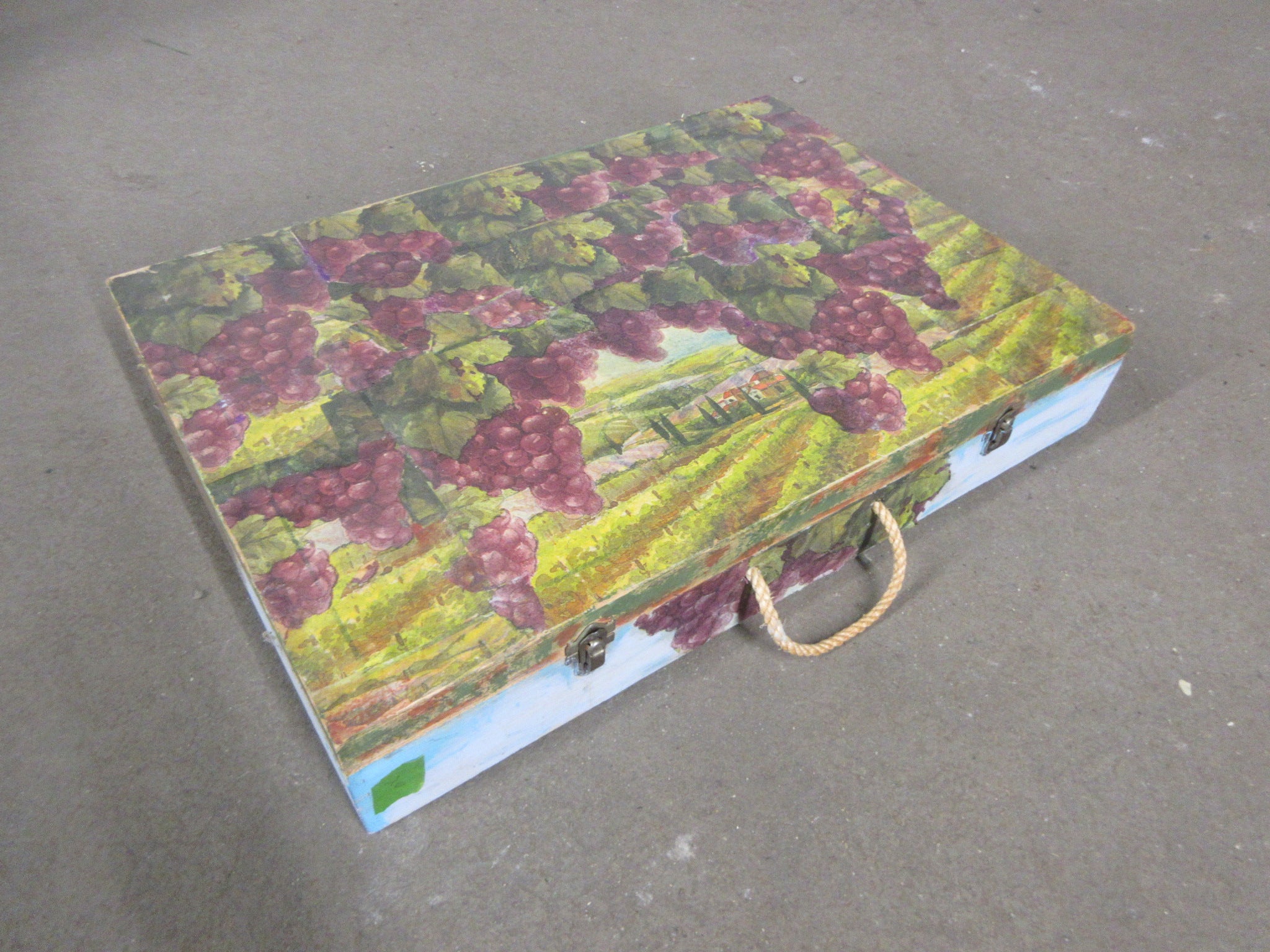 Decoupaged Winery Box with Handle