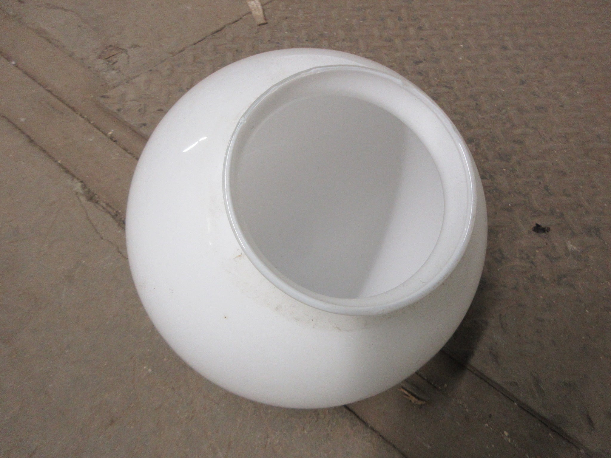 Round White Glass Lighting Shade