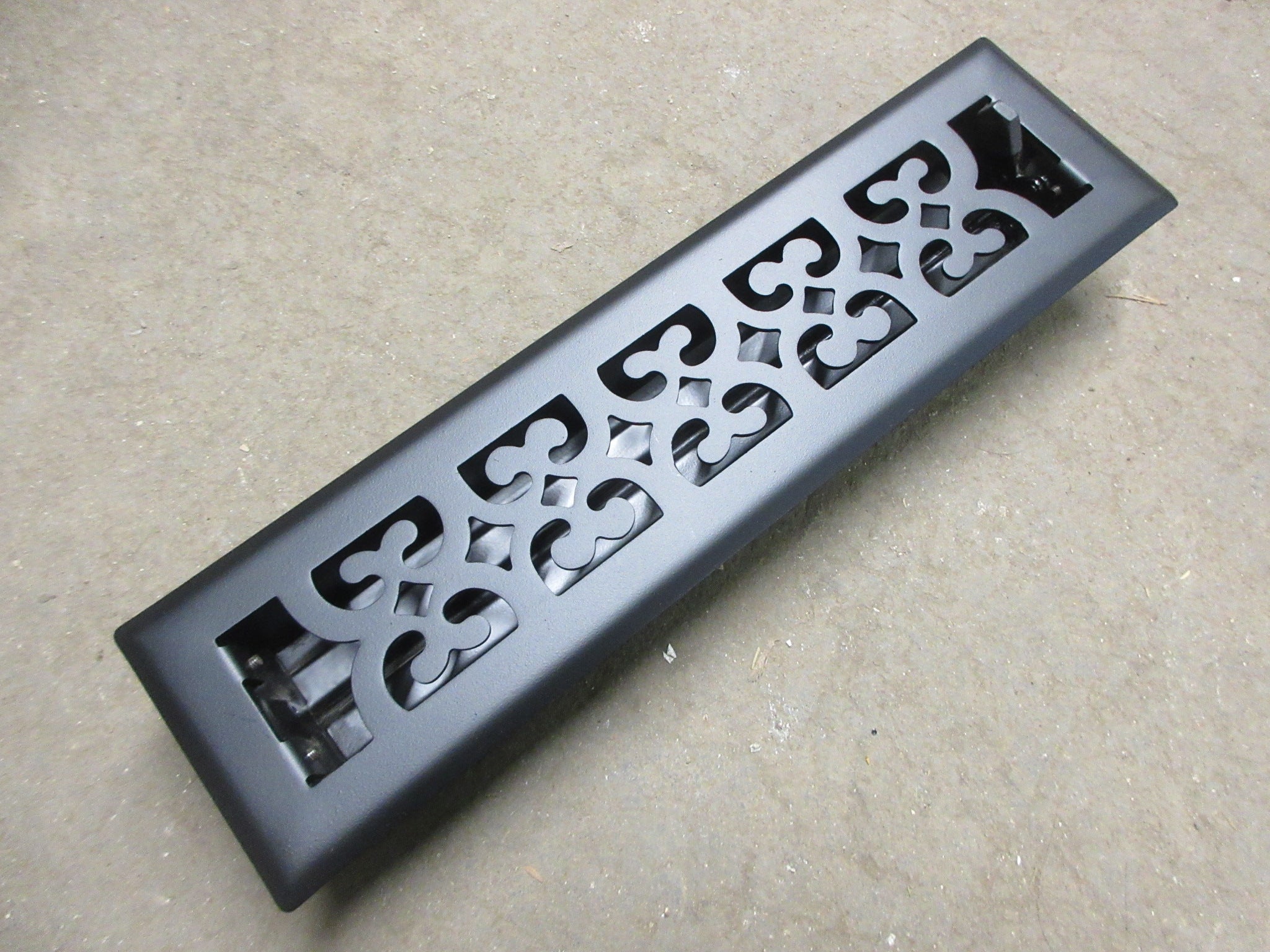 2" x 12" Hutch Steel Floor Register - Black