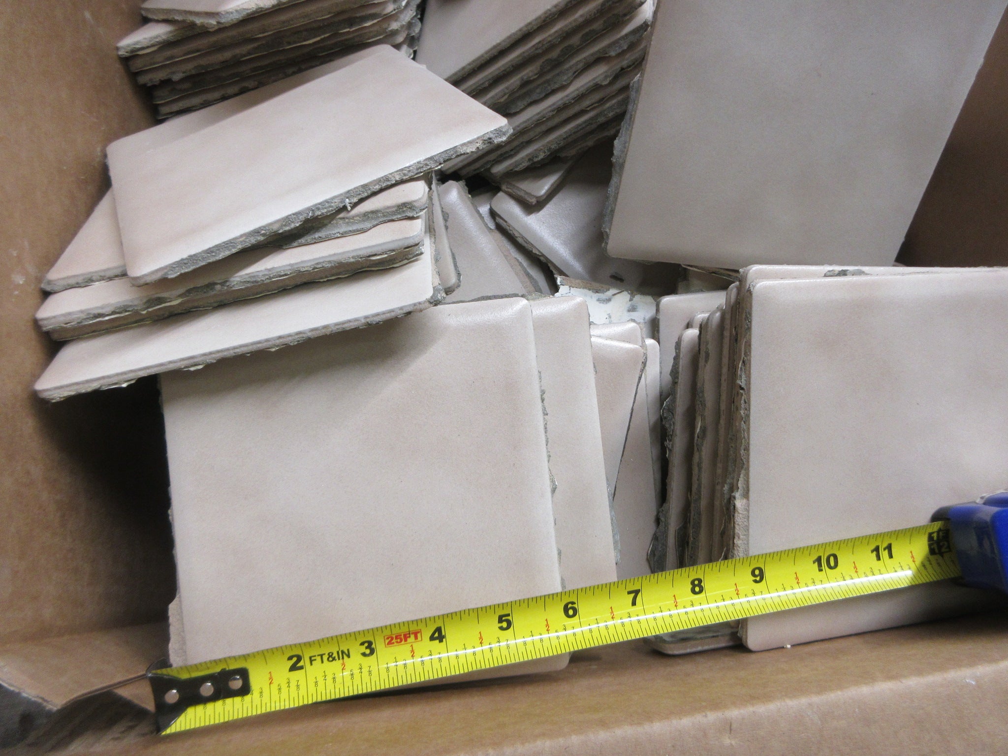 Lot of Square Ceramic Tan Tile