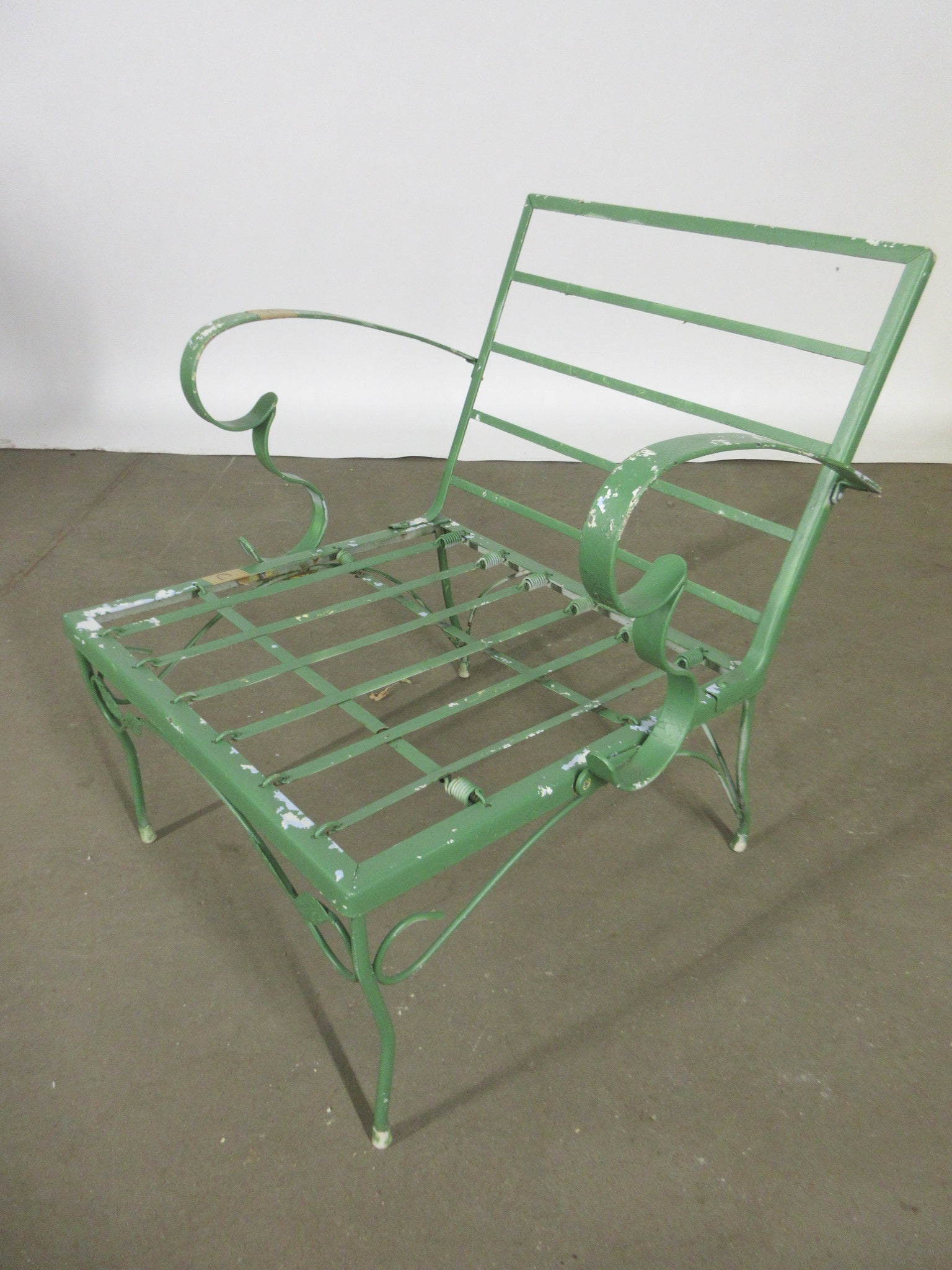 Vintage Green Metal Patio Chair